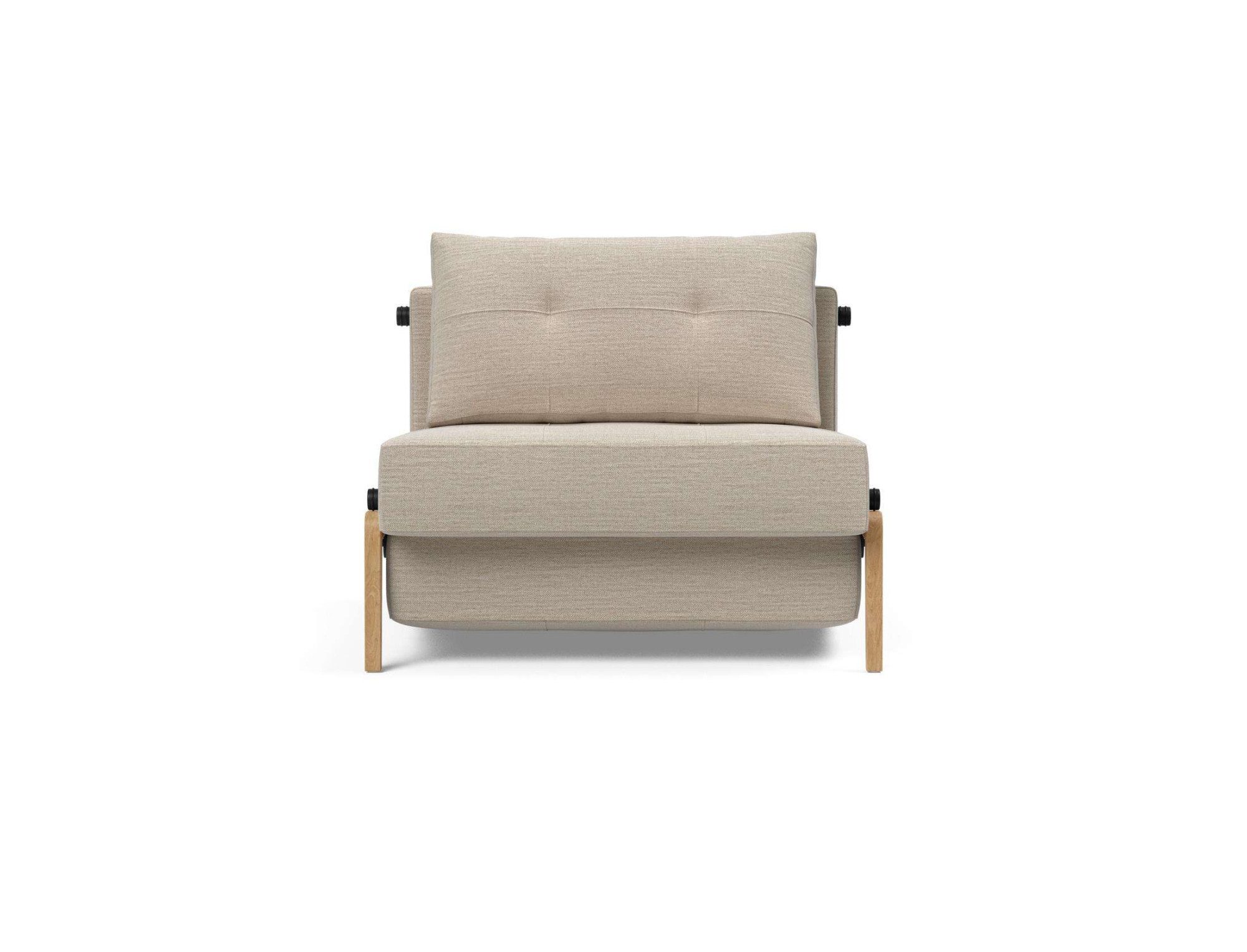 INNOVATION LIVING ™ Sessel CUBED Schlafsessel, Füße Eiche, Breite 98cm, hoher Sitzkomfort