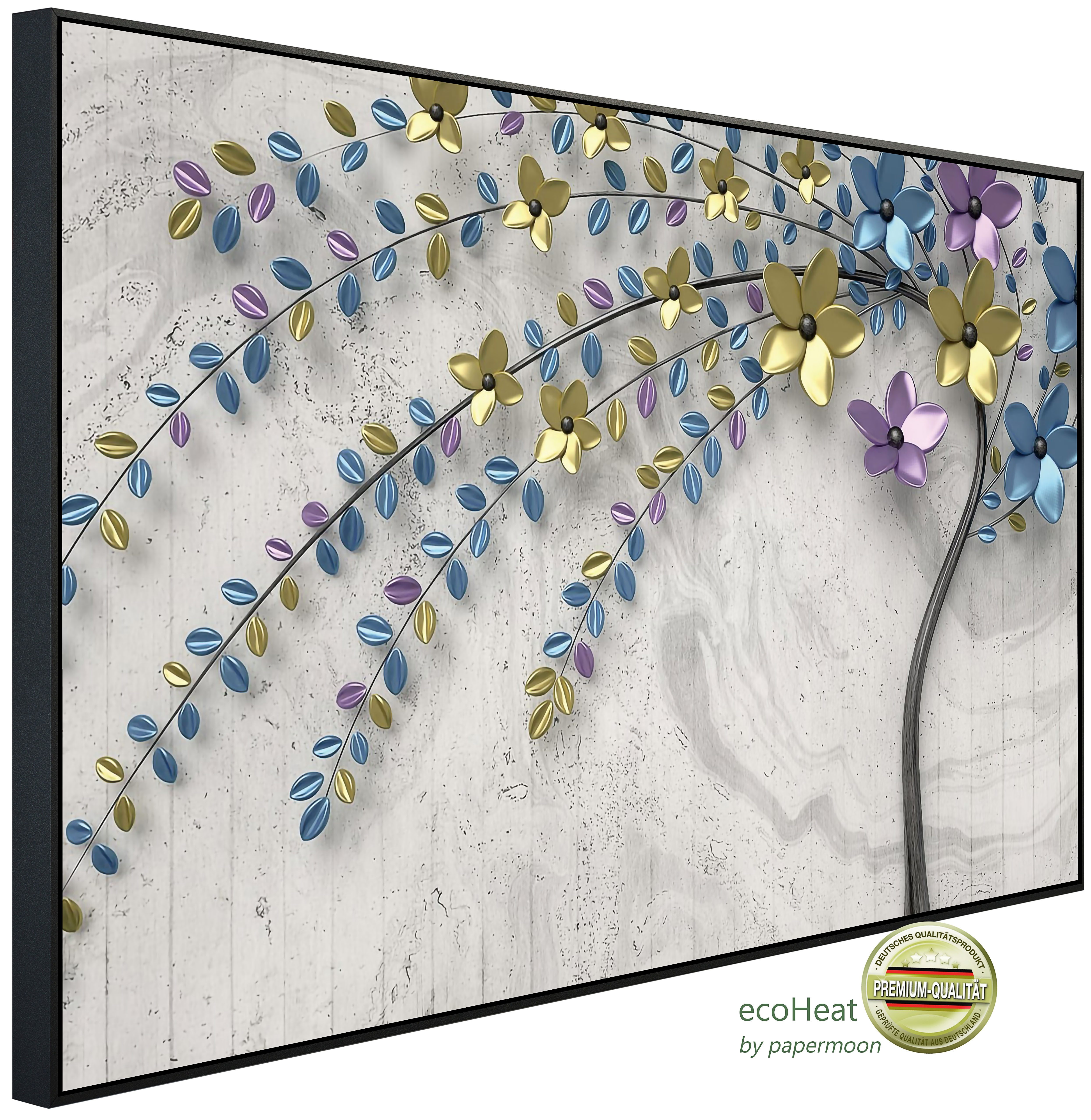 Infrarotheizung INFRAROT-BILD-HEIZUNG, Muster mit Blumen