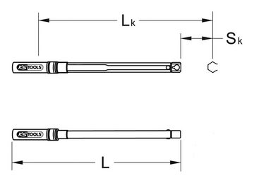 KS Tools Drehmomentschlüssel, 9 x 12 mm Industrie Einsteck, 5-25 Nm