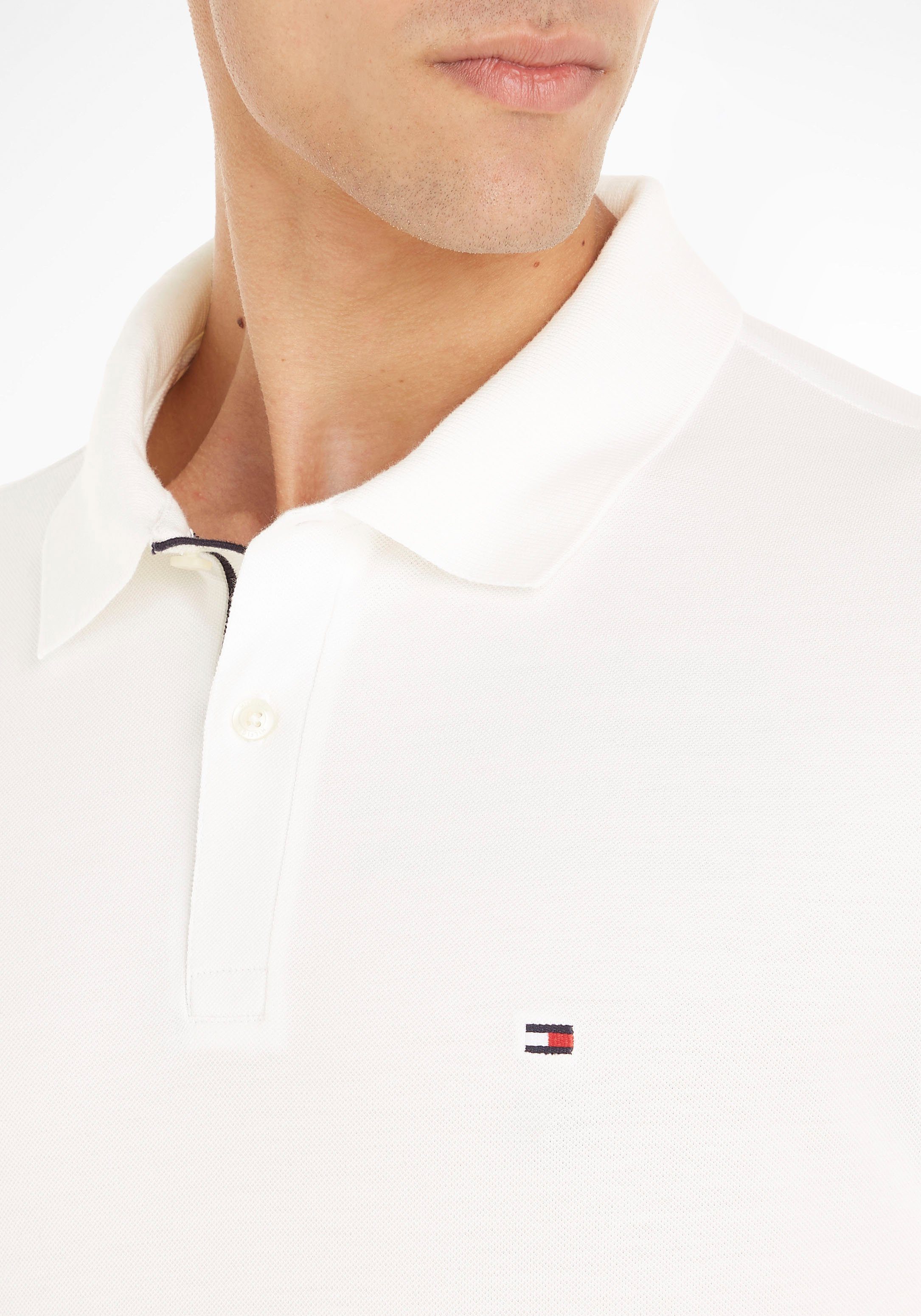 FLAG UNDER Tommy Hilfiger Poloshirt White PLACKET POLO REG