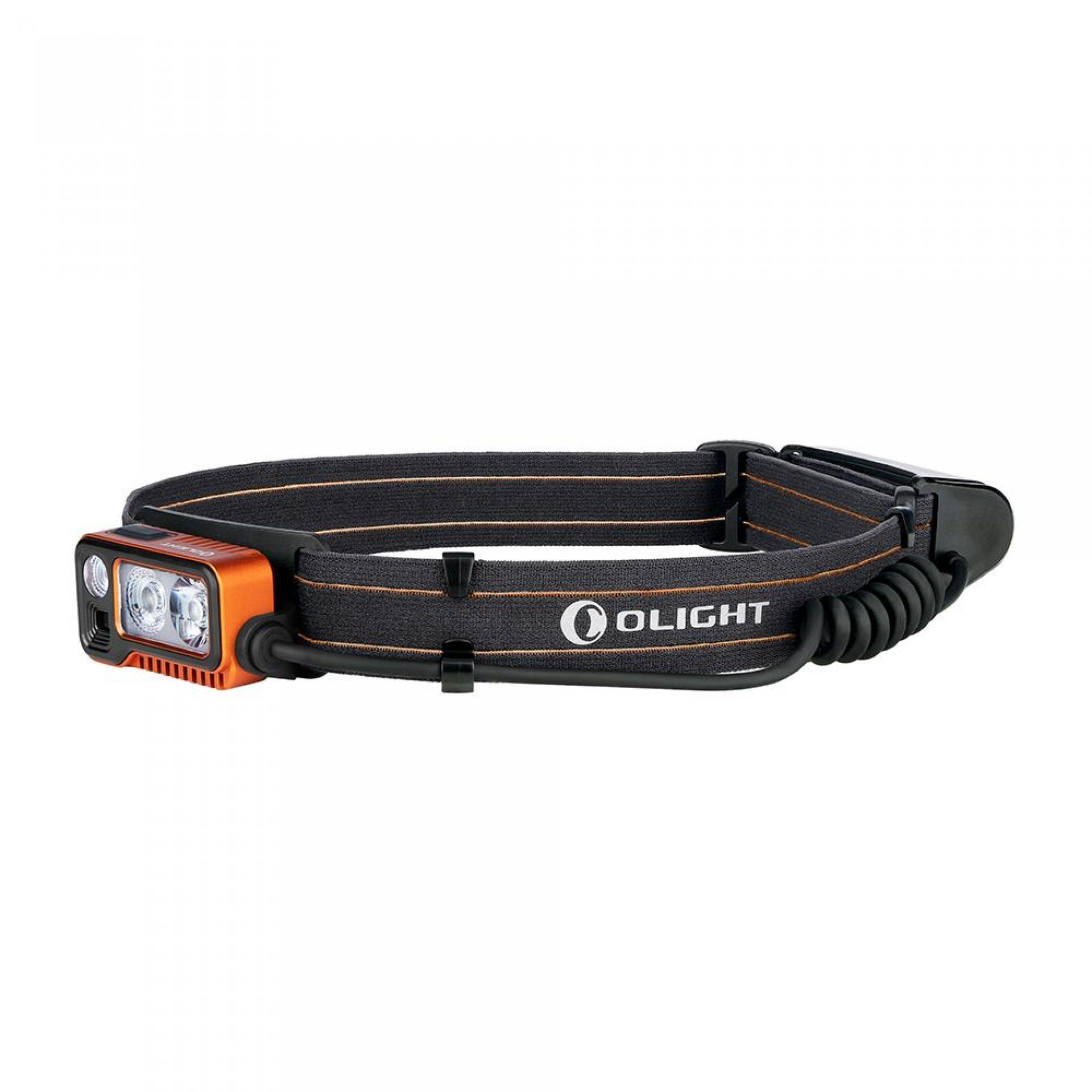 OLIGHT LED Taschenlampe SOS-Modi Olight 60° Pro mit Kontrollsystem leistungsstarke 2 2 mit Stirnlampe Stirnlampe Rotlicht Array IPX4, Orange verstellbar