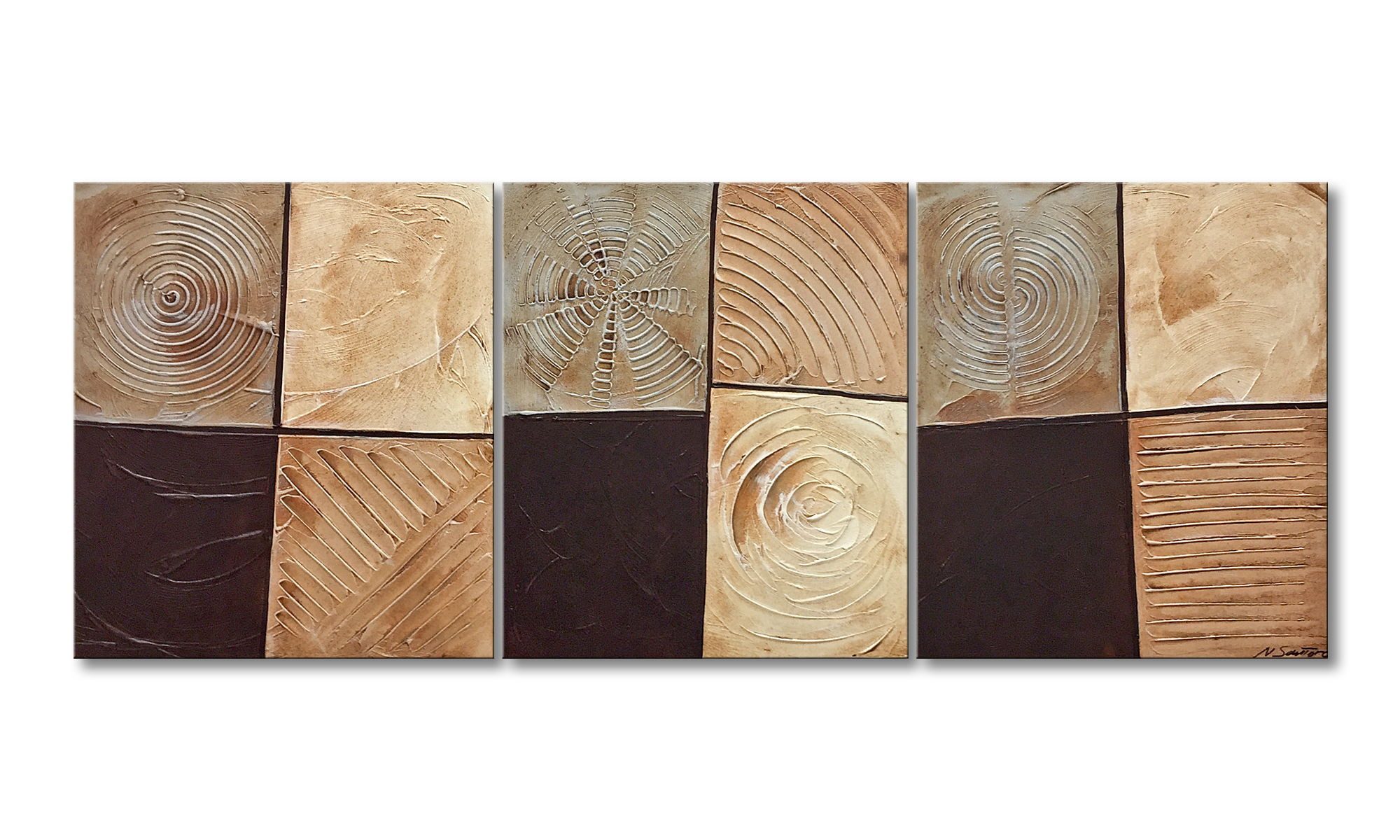 WandbilderXXL Gemälde Pieces Of Earth 180 x 70 cm, Abstraktes Gemälde, handgemaltes Unikat