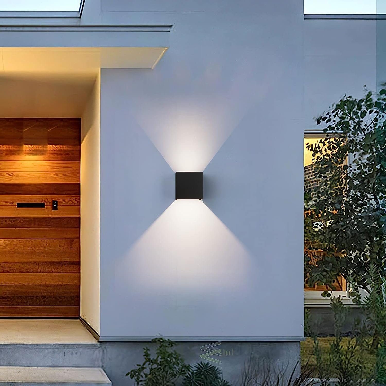 Bedee LED Wandleuchte Garten Wohnzimmer Innen/Aussen Außenlampe Wasserdicht, LED fest Aussen, für integriert, Mit Wandleuchte Bewegungsmelder Warmweiß, Bewegungssensor, mit Flur