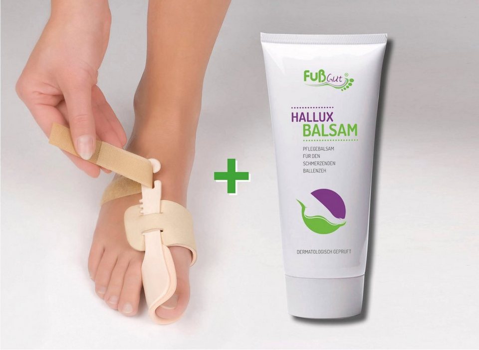 Fußgut Hallux-Bandage Nachtbandage & Hallux Balsam, Set 2-tlg., links, Gr.1  (36-40), Gr.2 (41-46)