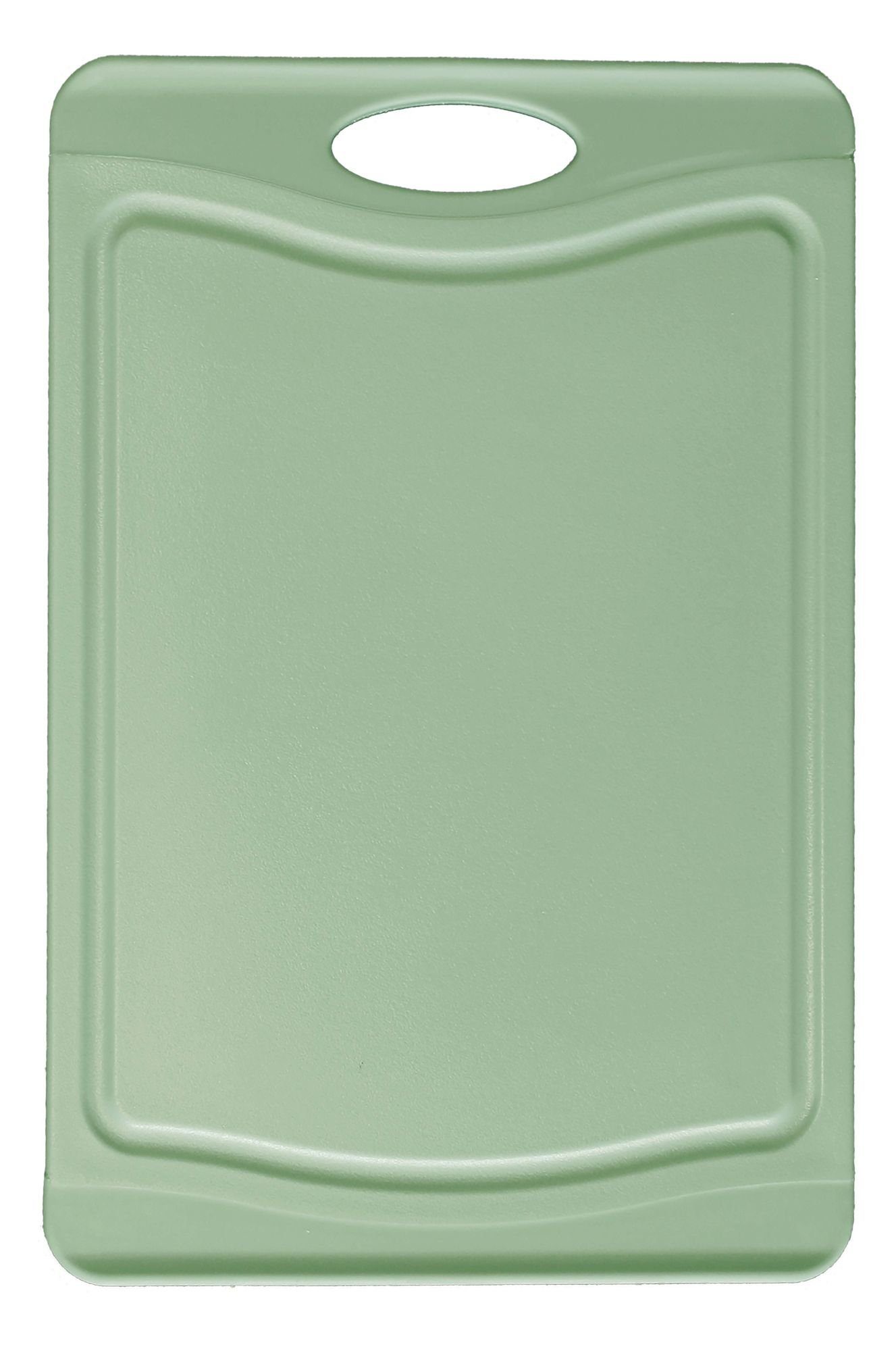 Steuber Schneidebrett, Kunststoff, (1-St), mit Saftrinne, beidseitig verwendbar, messerschonend Pastell-grün