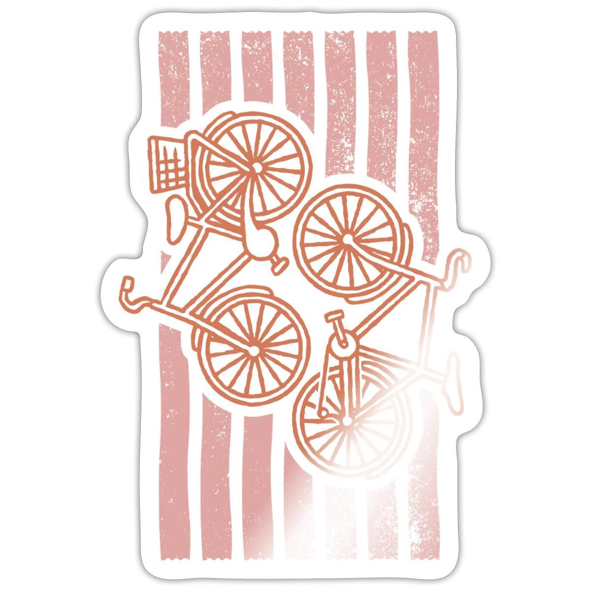 Spreadshirt Aufkleber Retro Fahrrad Grafik Vintage Radfahrer Stil Sticker Aufkleber