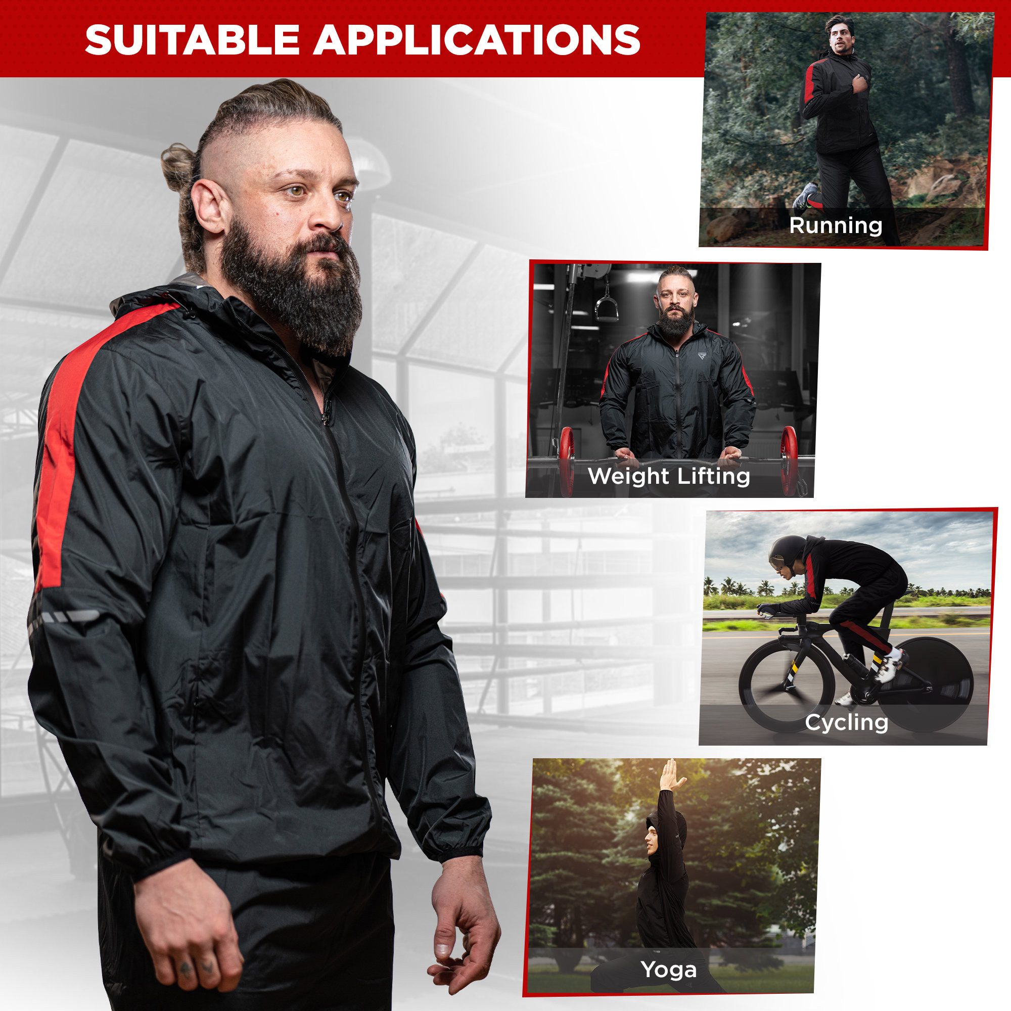 RDX Thermohemd RDX Sweat Suit for Weight Loss, Sauna Suit Reach Hooded Suit günstig online kaufen