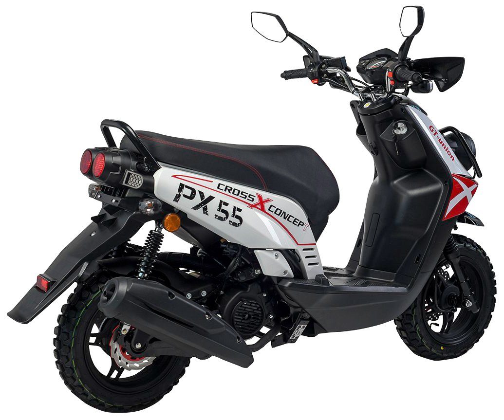 125 ccm, Cross-Concept, GT Euro km/h, UNION weiß/rot/schwarz 5 Motorroller PX 55 85