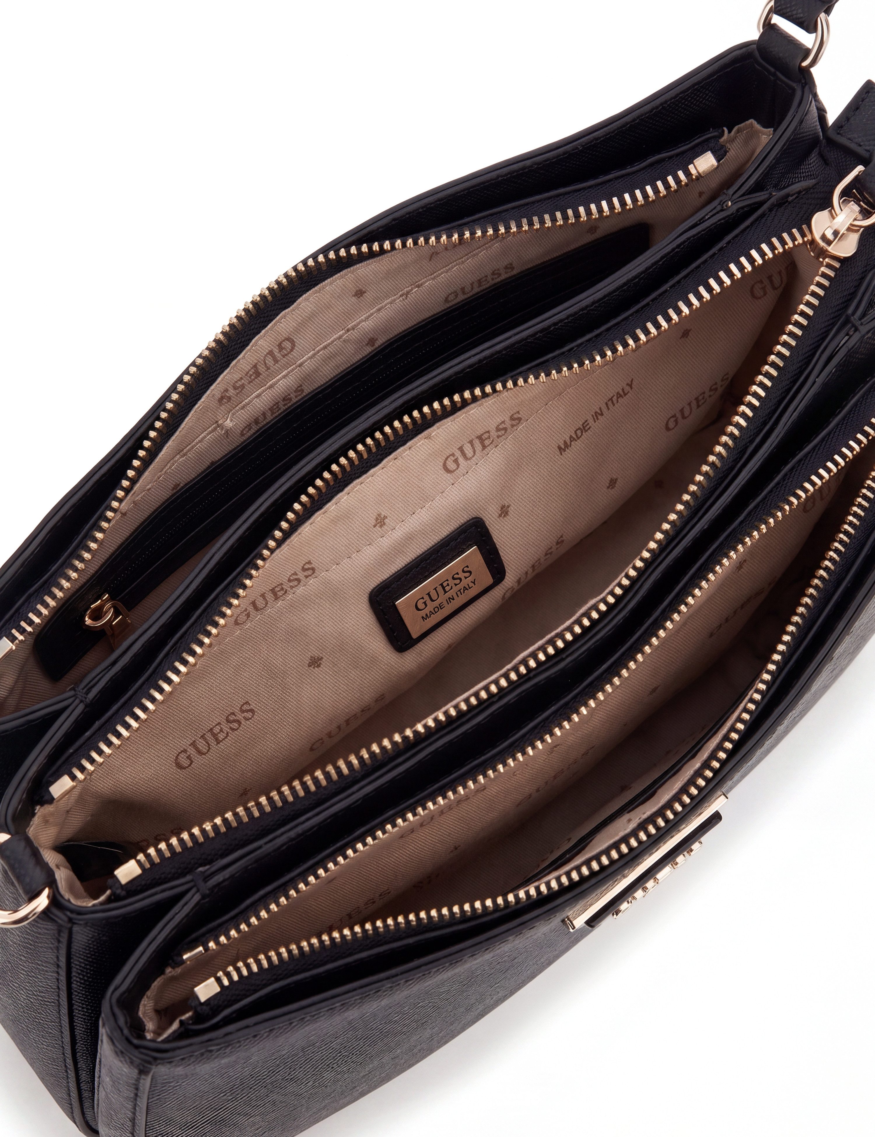 Guess Schultertasche NOELLE II TOP ZIP SHOULDER BAG, Damen Henkeltasche, Handtasche in klassischer Optik, mit Anhänger – Bild 3 von 5