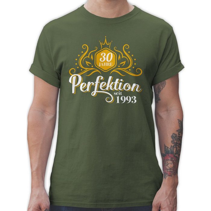 Shirtracer T-Shirt Dreißig Jahre Perfektion 1993 - 30. Geburtstag - Herren Premium T-Shirt 30 geburtstag tshirt männer