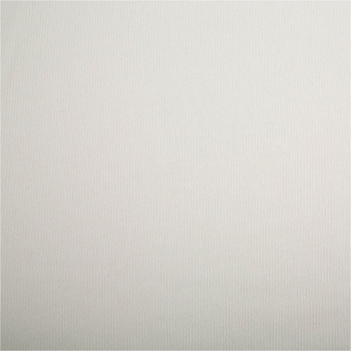 SCHÖNER LEBEN. Stoff Strickstoff Meterware aus 100% Baumwolle in Wollweiß 135cm, atmungsaktiv