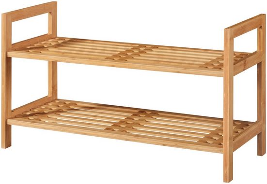 KONIFERA Schuhregal »Bambus«, Breite 70 cm, 2 Ablagen, Stapelregal