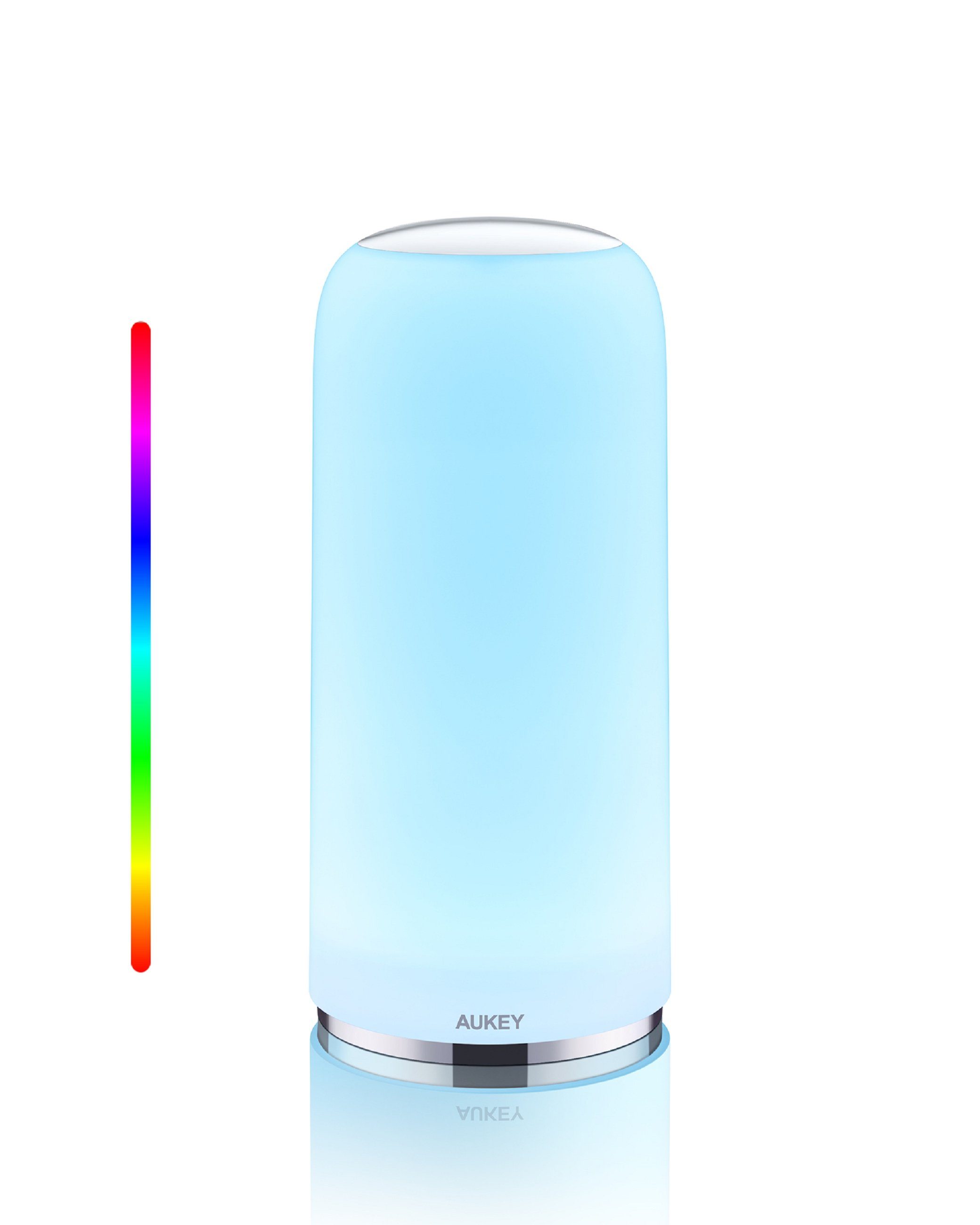 AUKEY Tischleuchte, RGB Nachttischlampe Touch Control Eine-Stunde-Timer