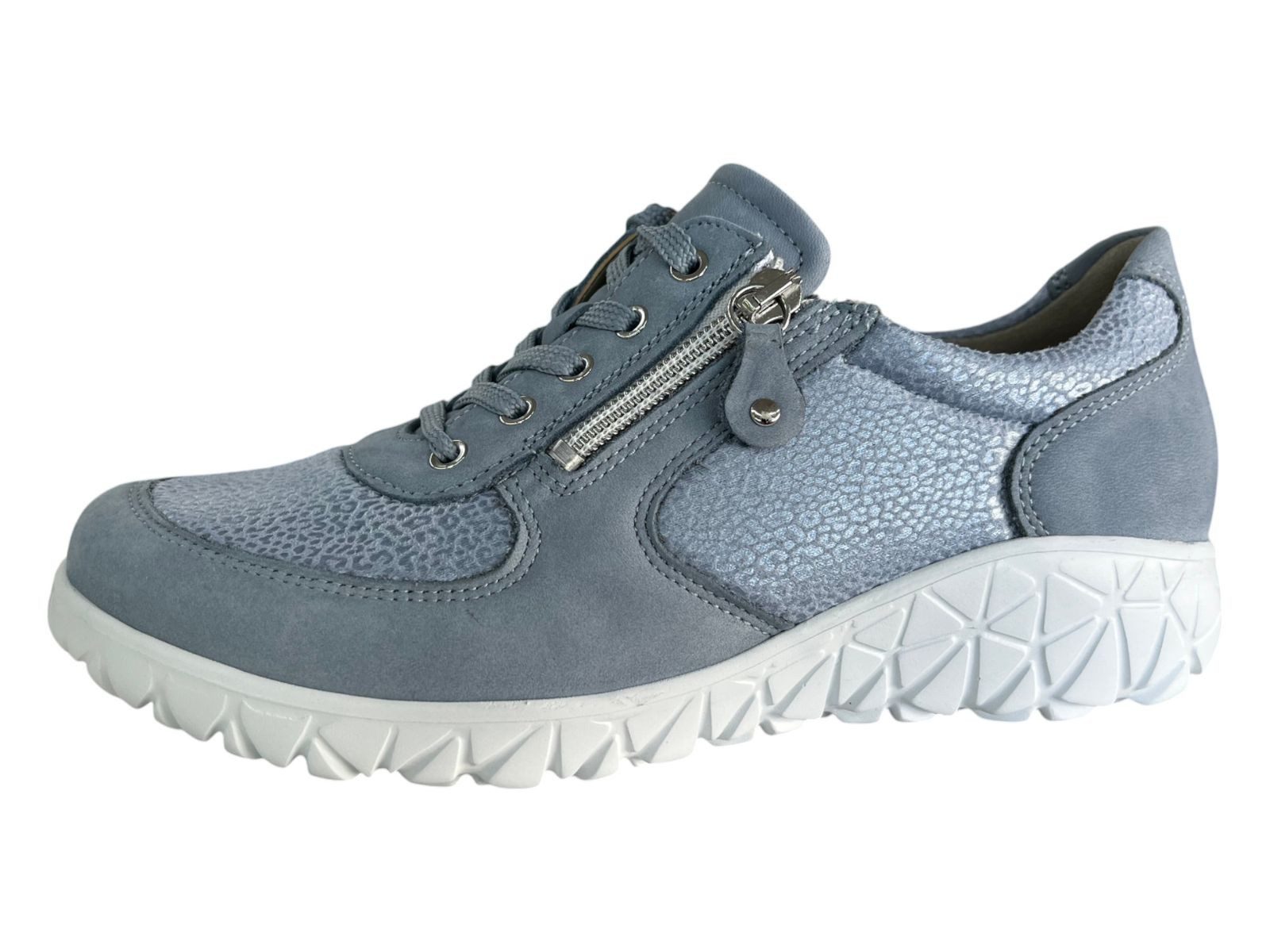 Waldläufer Waldläufer Damen Ortho-Tritt Schnürschuh H89001-237-267 sky blau Schnürschuh