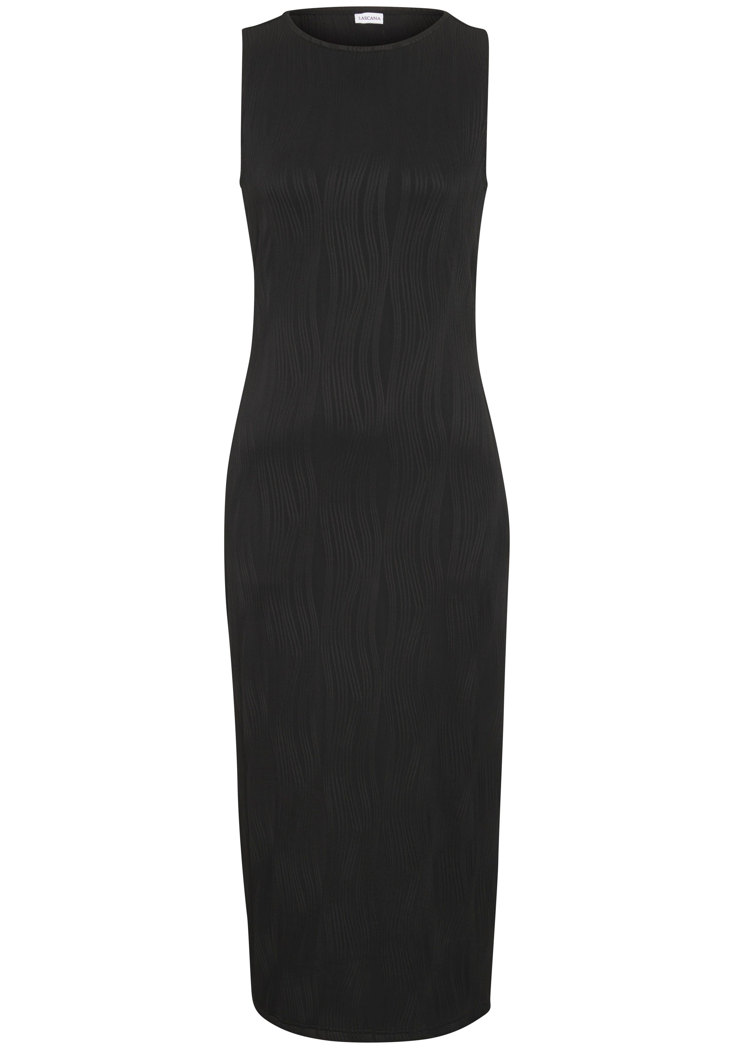 LASCANA Midikleid mit Strukturmuster, enges Kleid, figurbetont. € 49,99