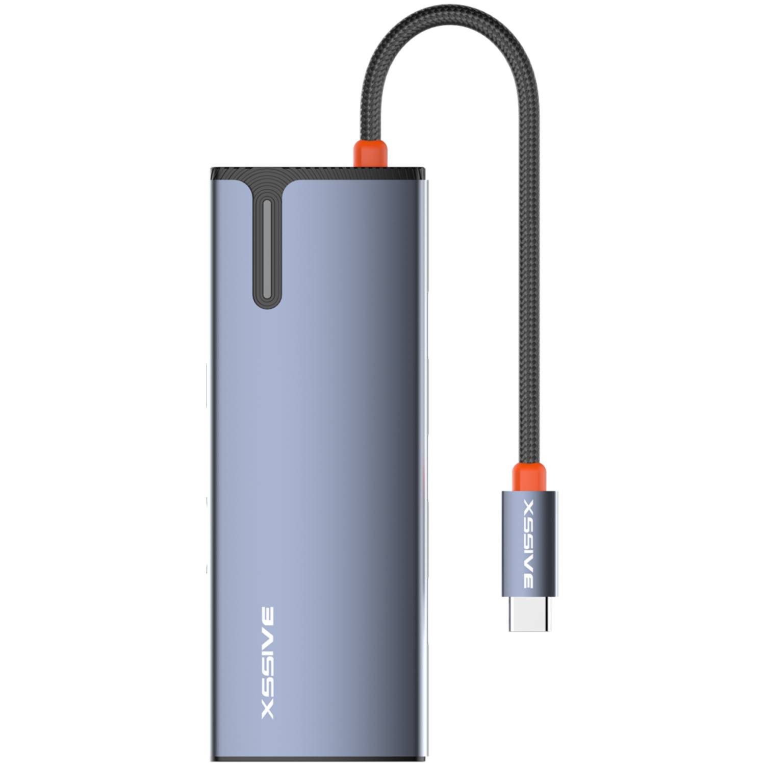 USB-Verteiler 6-in-1 USB-C Hub Adapter – Multifunktionaler Hub mit HDMI, RJ45