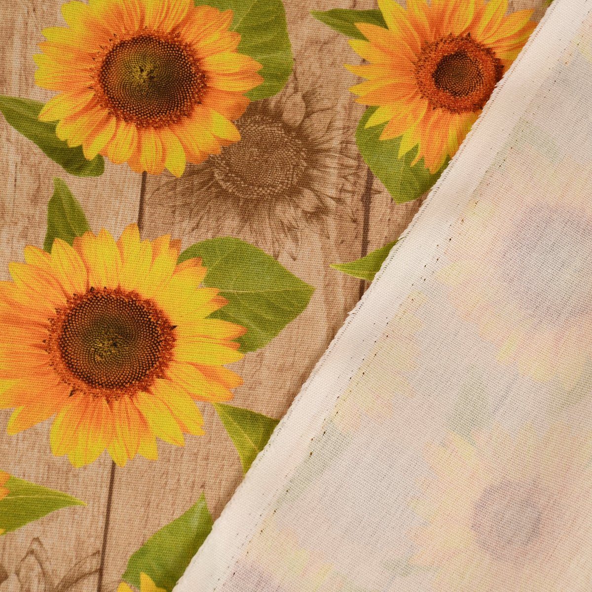 SCHÖNER LEBEN. Dekokissen SCHÖNER Sonnenblumen Holzlatten LEBEN. Outdoor Kissenhülle Sunflower