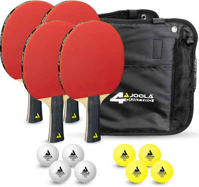 Joola Tischtennisschläger Tischtennis-Set Quattro (Set, mit Bällen, mit Tasche)