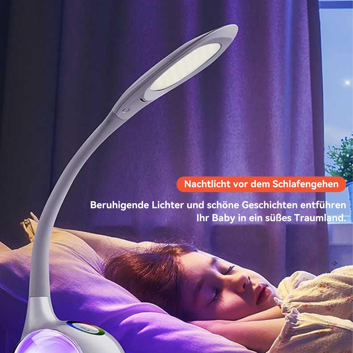 für Geeignet DOPWii Tischleuchte Schlafsaal-Augenschutz-Tischlampe LED-Tischlampe,