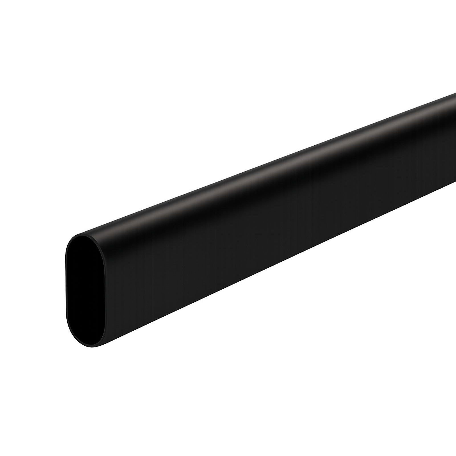 SO-TECH® Garderobenstange ovale Form, 30 x 15 mm, Stahl, schwarz beschichtet, (1 St), Kleiderstange Länge 600 mm