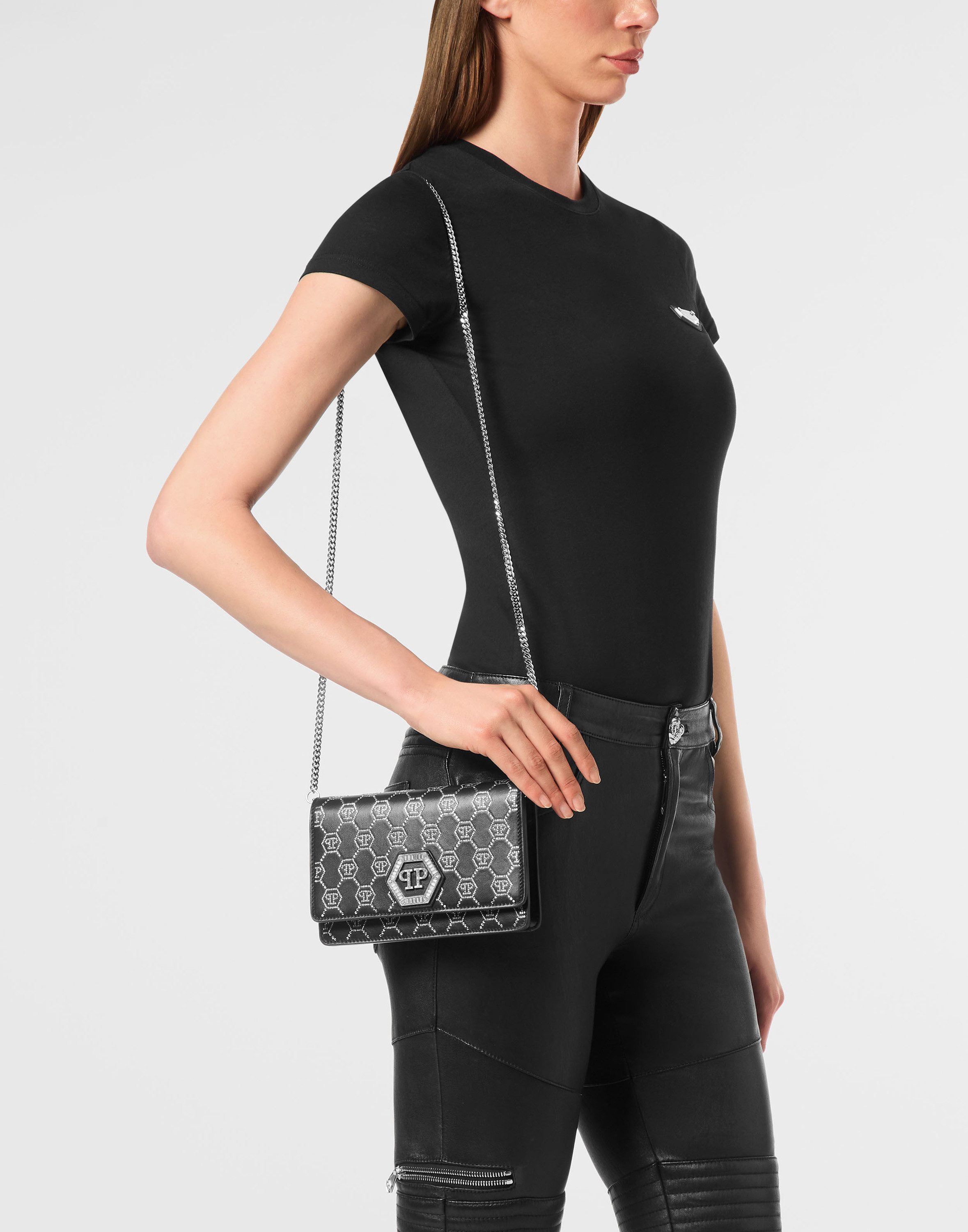PHILIPP PLEIN Clutch Hexagon Verziert