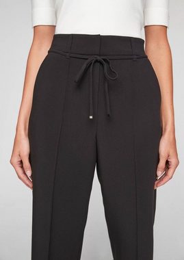 s.Oliver BLACK LABEL Stoffhose Culotte (1-tlg) 7/8-Länge, Bindegürtel