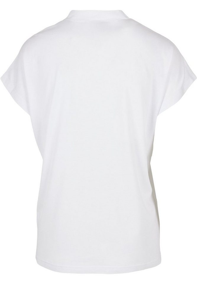 URBAN CLASSICS Kurzarmshirt Damen Ladies Oversized Cut On Sleeve Viscose Tee  (1-tlg), UC Curvy