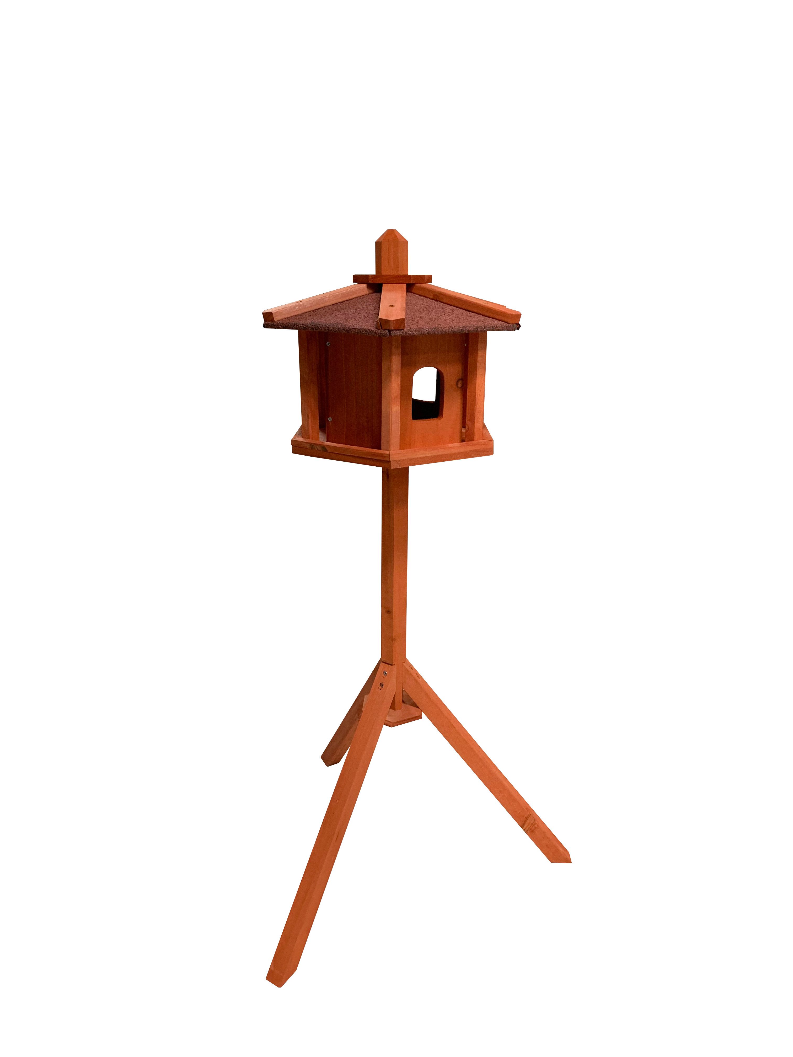 BruKa Vogelhaus Vogelhaus VÖGLEIN mit Ständer Vogelfutterhaus Futterhaus Vogel Haus