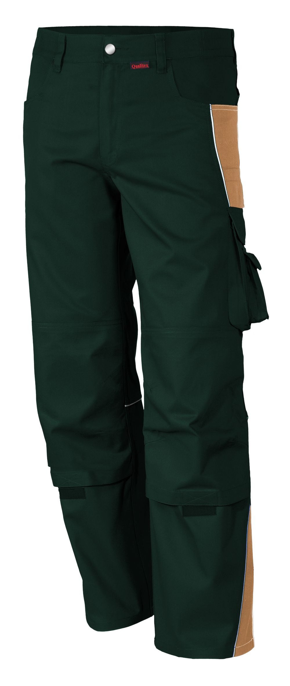 Qualitex Workwear Arbeitsbundhose strapazierfähige PROfessionals Arbeitshose aus faserverstätktem Gewebe (1-tlg) MG 245 g Schutzhose - 11 Taschen - pflegeleichte Bundhose - Waschbar