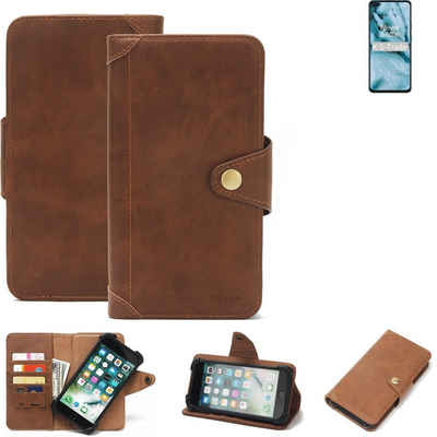 K-S-Trade Handyhülle für OnePlus Nord N10 5G, Handyhülle Schutz Hülle Walletcase Bookstyle Tasche Case