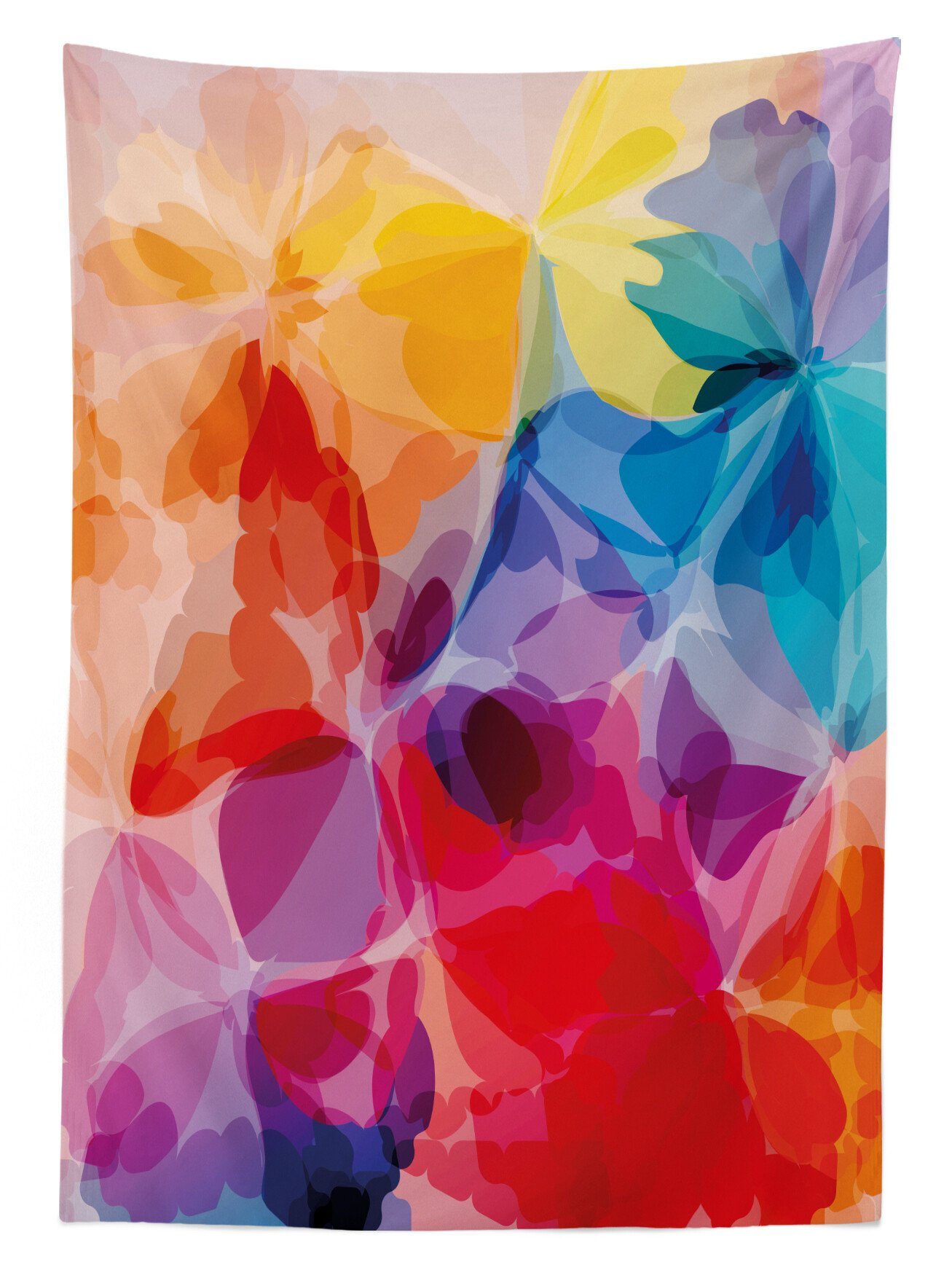 Farben, Außen Bereich Blütenblätter Klare den Waschbar Abakuhaus geeignet Big Für Farbfest Tischdecke Kunst