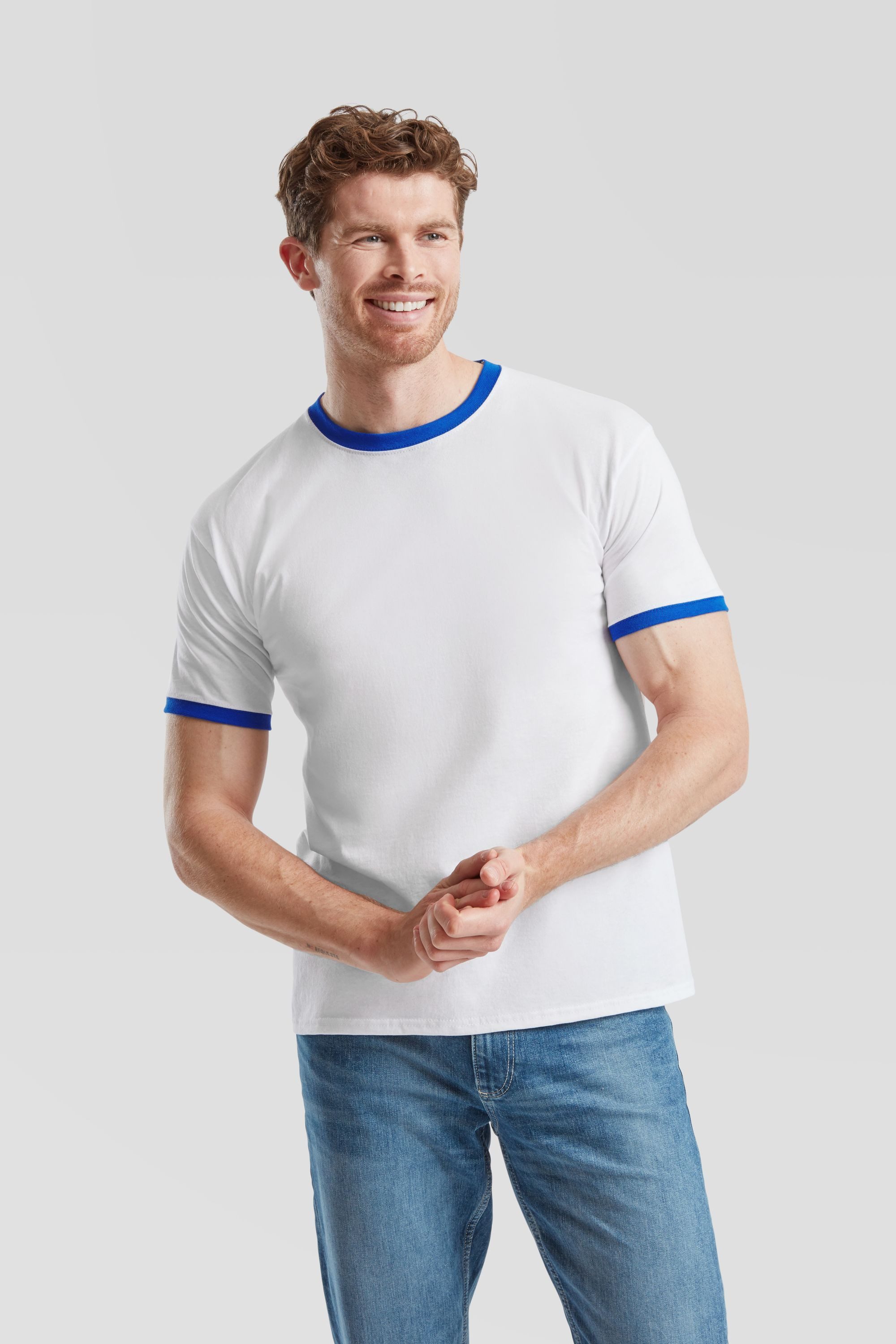 Fruit of the Loom Rundhalsshirt Fruit of the Loom Valueweight Ringer T