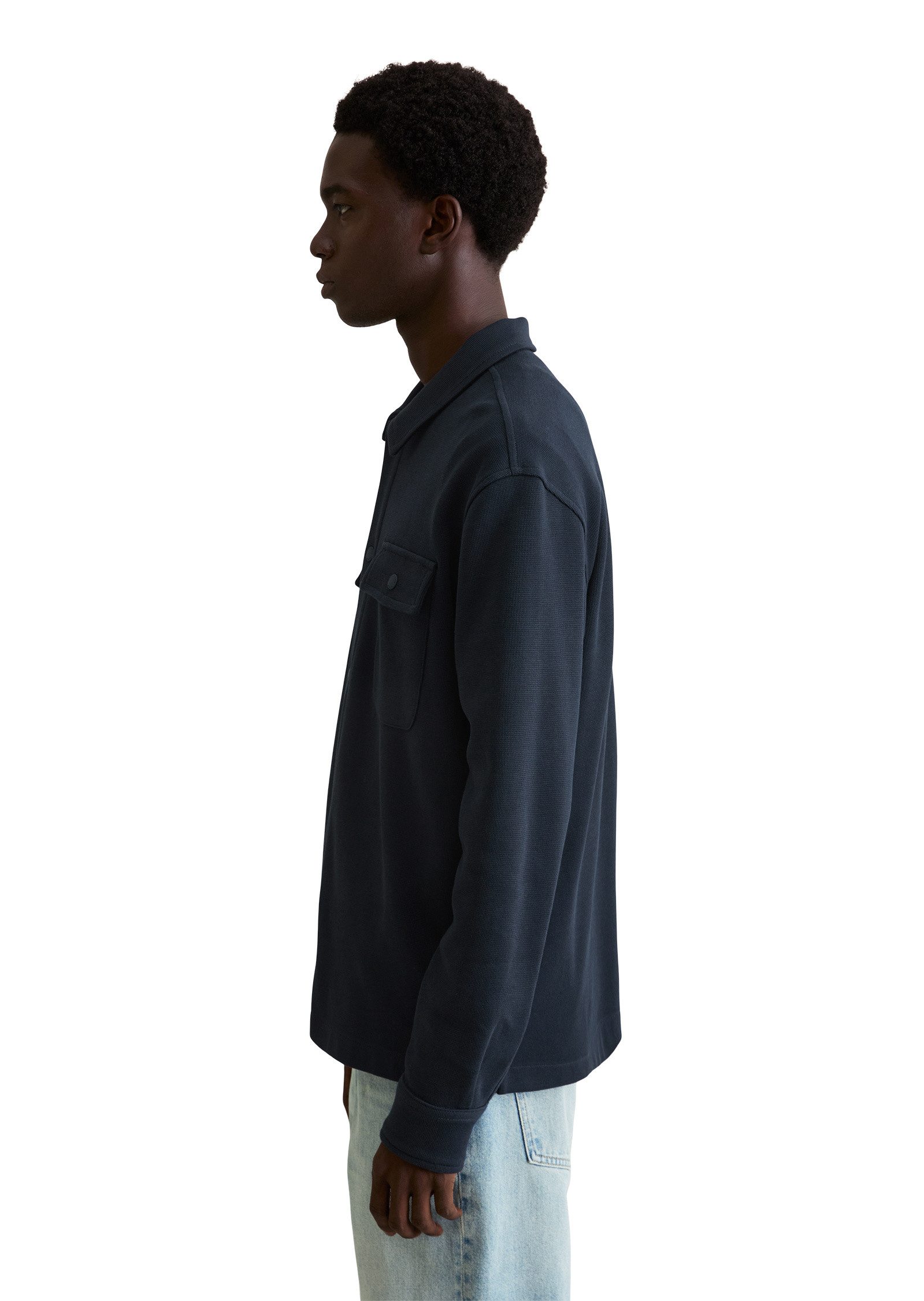 Marc O'Polo DENIM Kurzjacke aus Bio-Baumwolle mit feiner Struktur günstig online kaufen