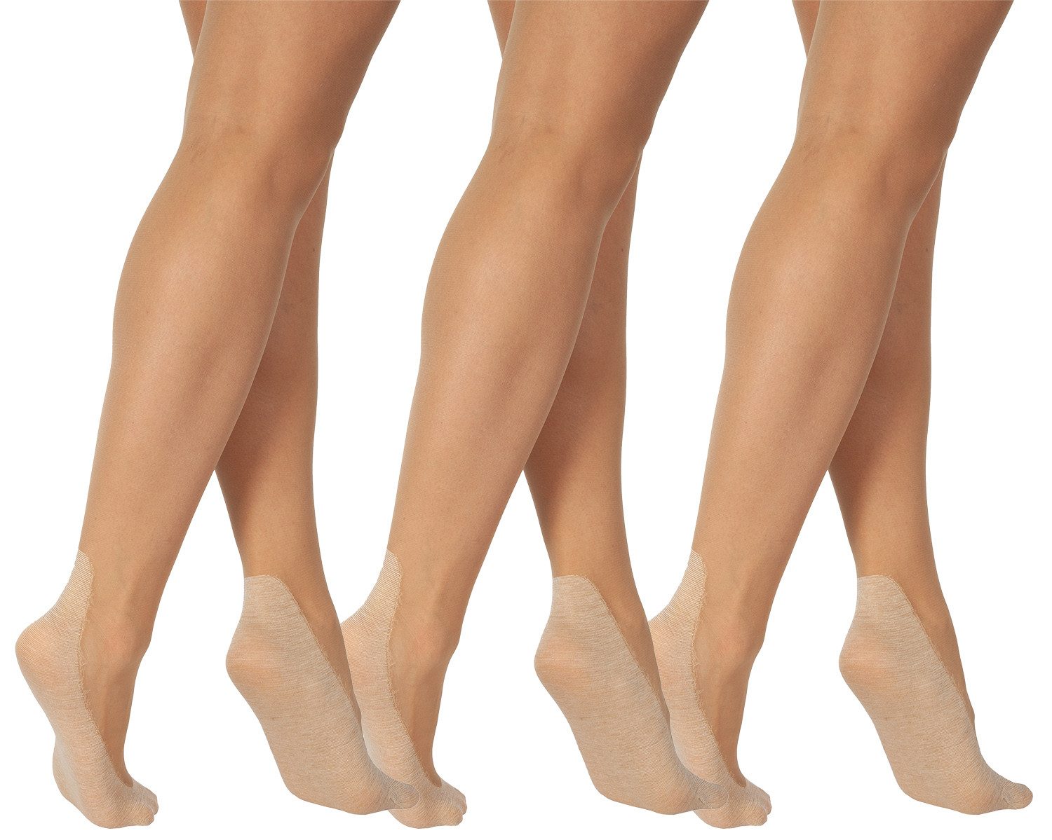 BANANALU Feinstrumpfhose mit Footies aus Bammwolle Söckchen 20 DEN (3 St)