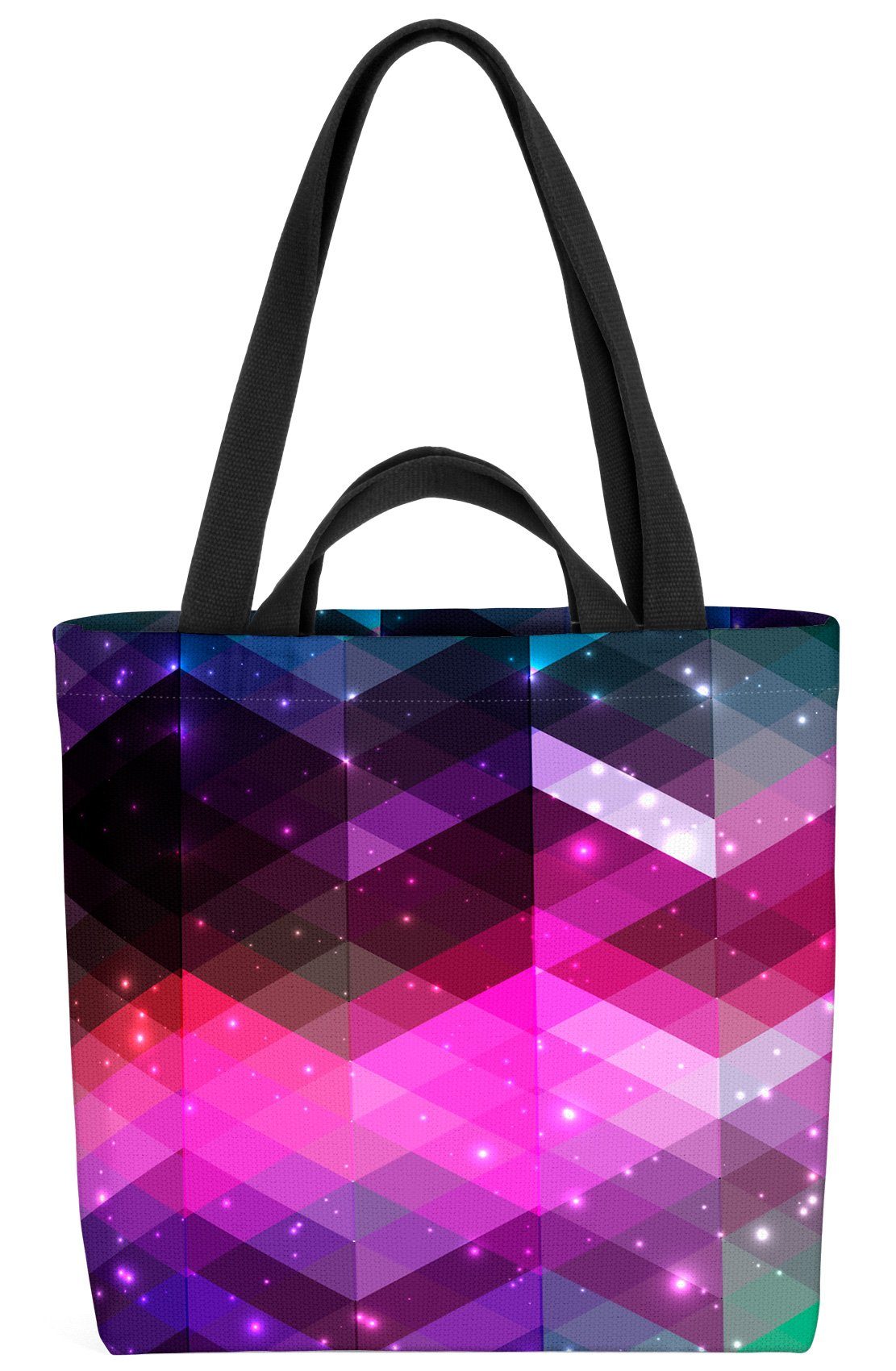 VOID Henkeltasche (1-tlg), Retro Nachthimmel Vintage kunst 80er 70er Art Weltall Sterne Pop Dico