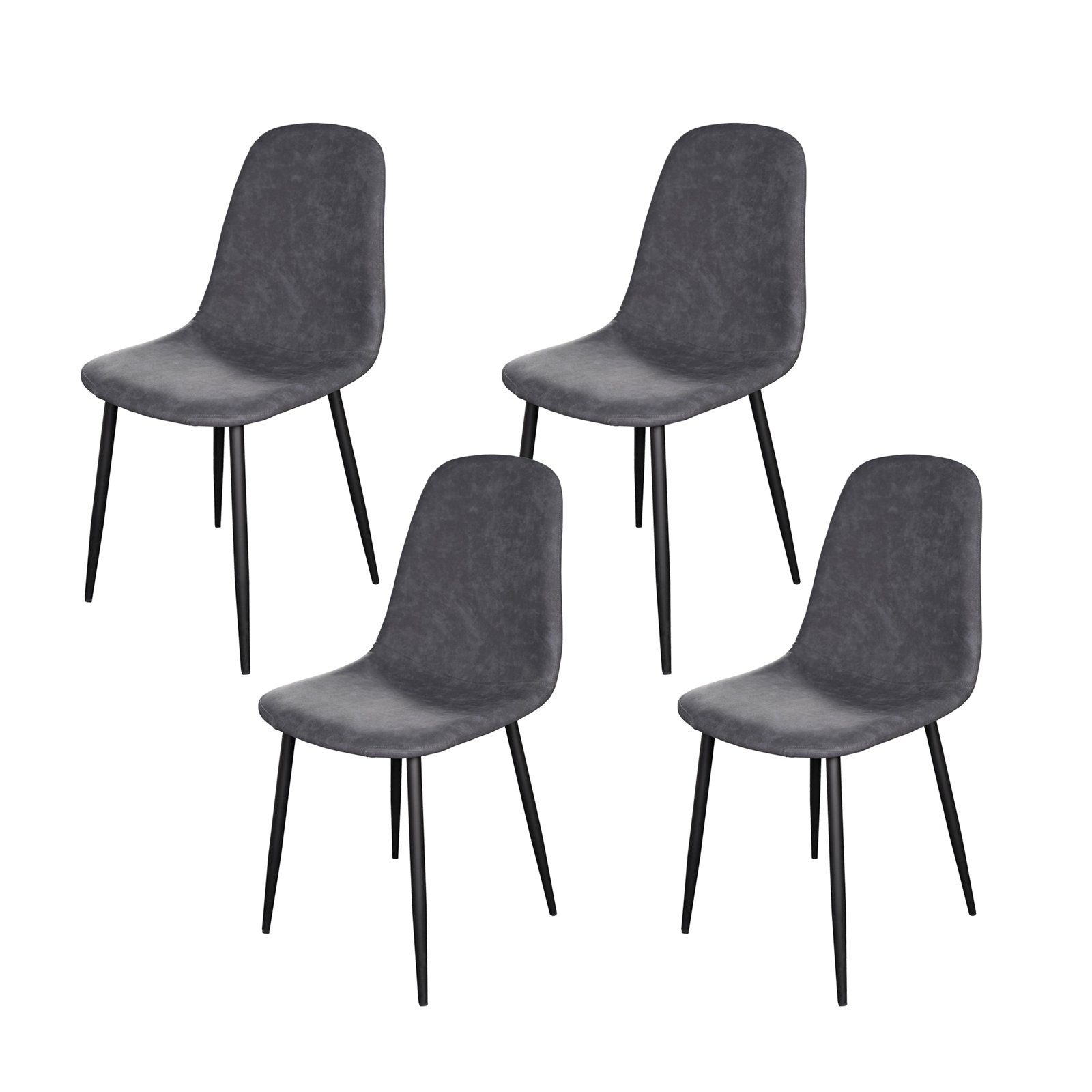 HTI-Living Esszimmerstuhl Stuhl Savannah PU Antikgrau günstig online kaufen