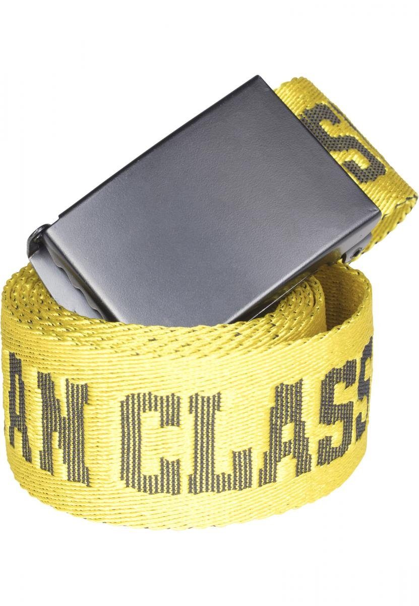 URBAN CLASSICS Hüftgürtel Belt black-yellow-black Accessoires Logo Jaquard