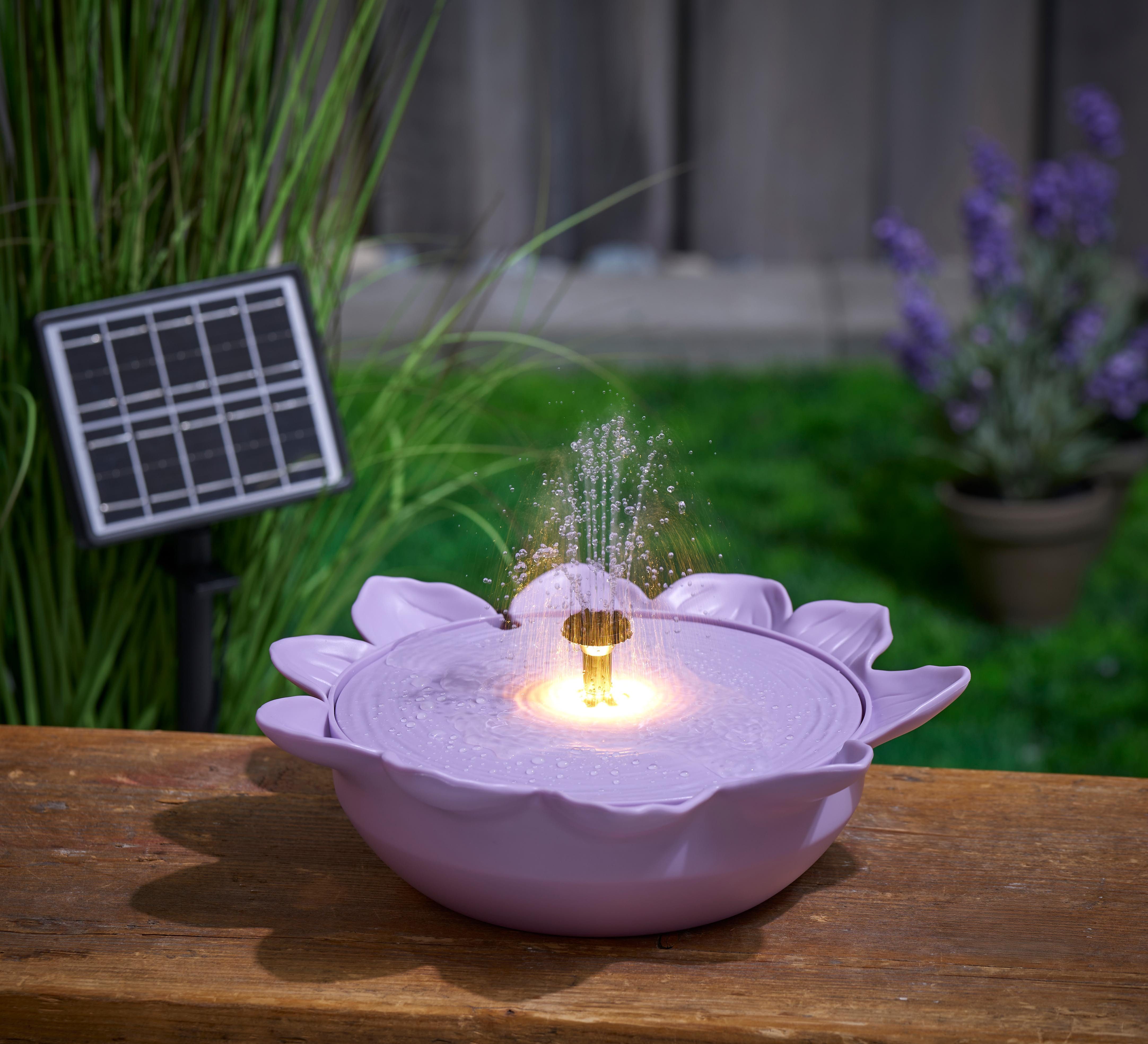 Northpoint Gartenbrunnen Solargartenbrunnen mit LED für Außenbereich