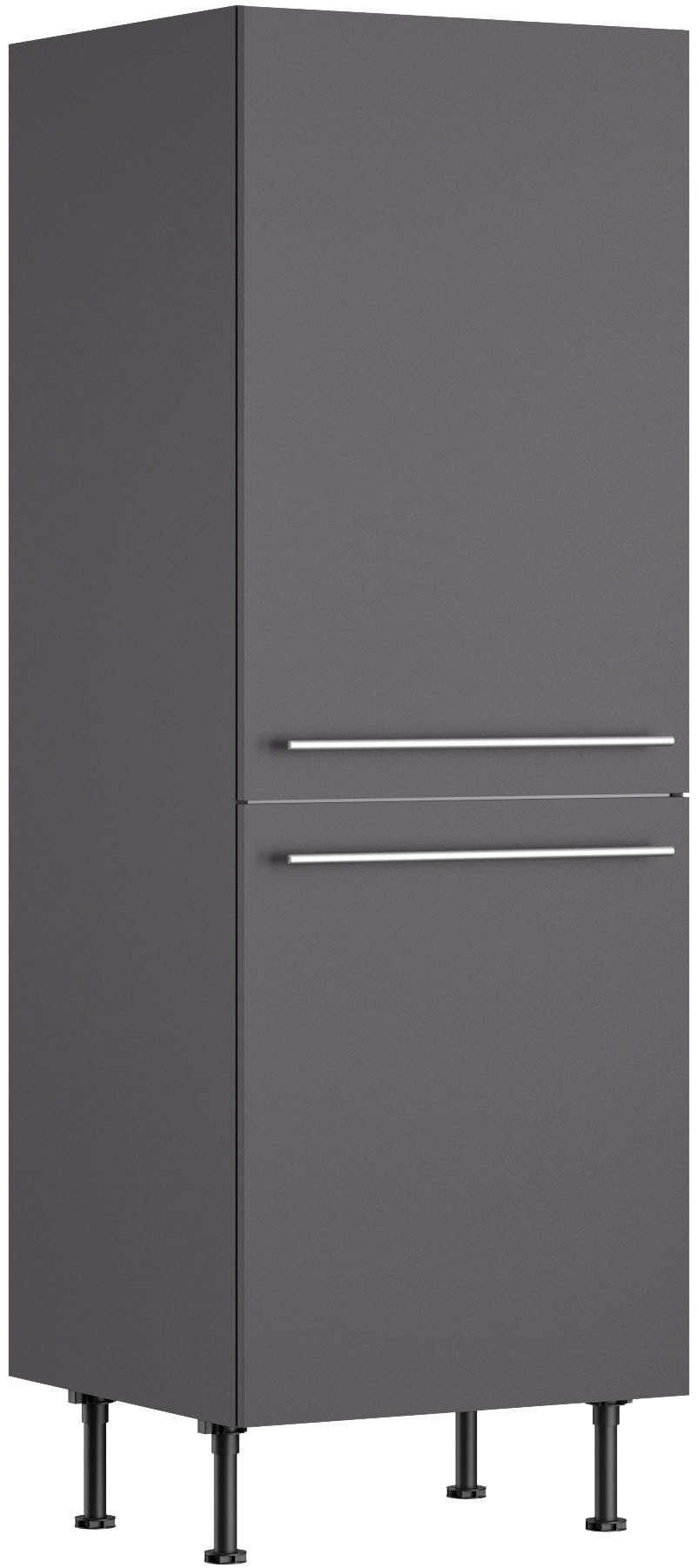 KOCHSTATION Midischrank KS-Bern2 Breite 60 cm, Höhe 176,6 cm, 2 Türen verlascht, 3 Einlegeböden