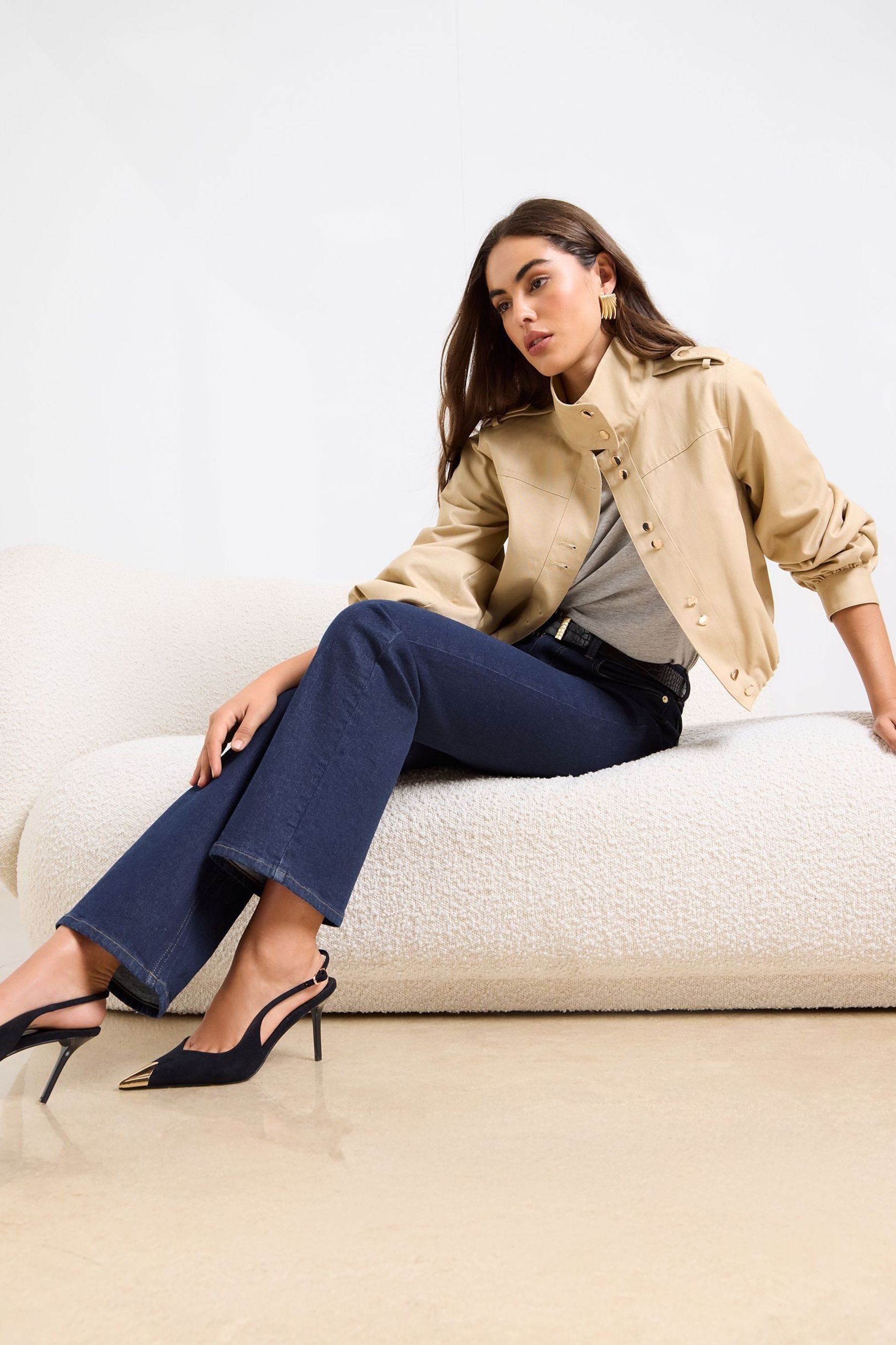 LIPSY Slim-fit-Jeans Lipsy Ausgestellte Slim-Jeans mit hohem Bund (1-tlg)