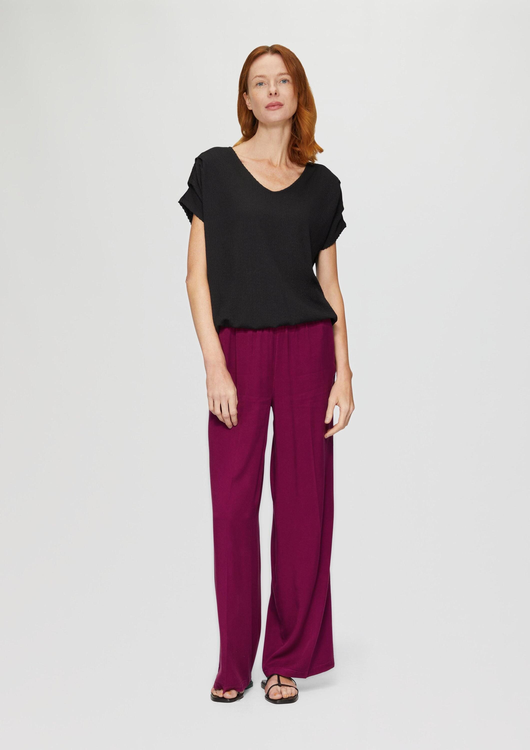 s.Oliver Chinos Hose Lyocellhose mit weitem Bein