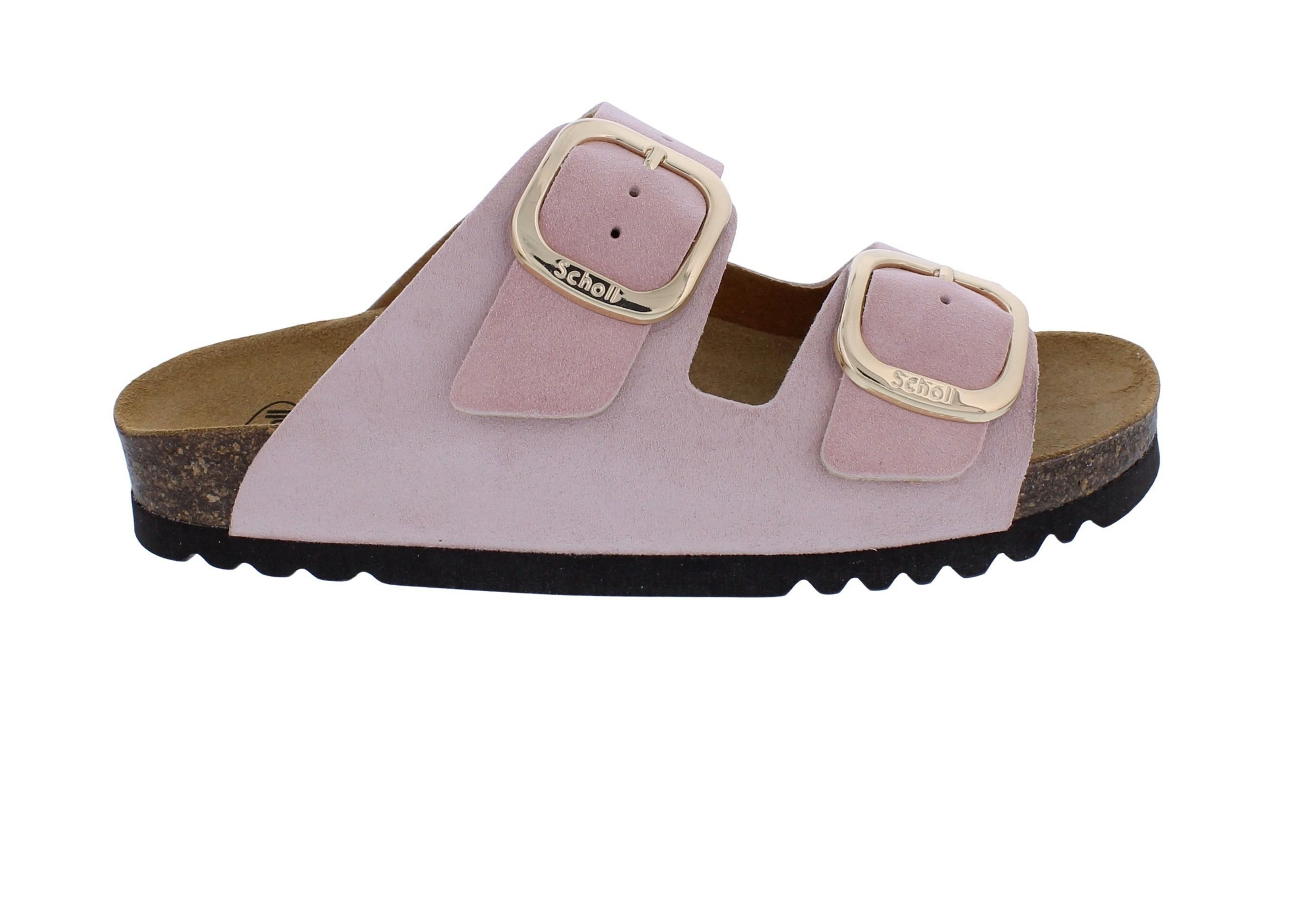 Scholl Scholl Pantolette mit Fußbett Noelle Pink Suede - Velourleder Pantolette