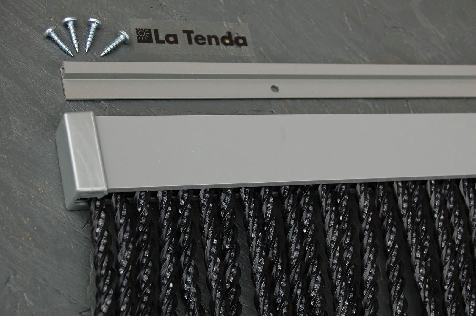 210 schwarz, Insektenschutz-Vorhang einfache - La 1 BELLANO x Streifenvorhang PVC cm, Pro Tenda La Tenda 90 Montage