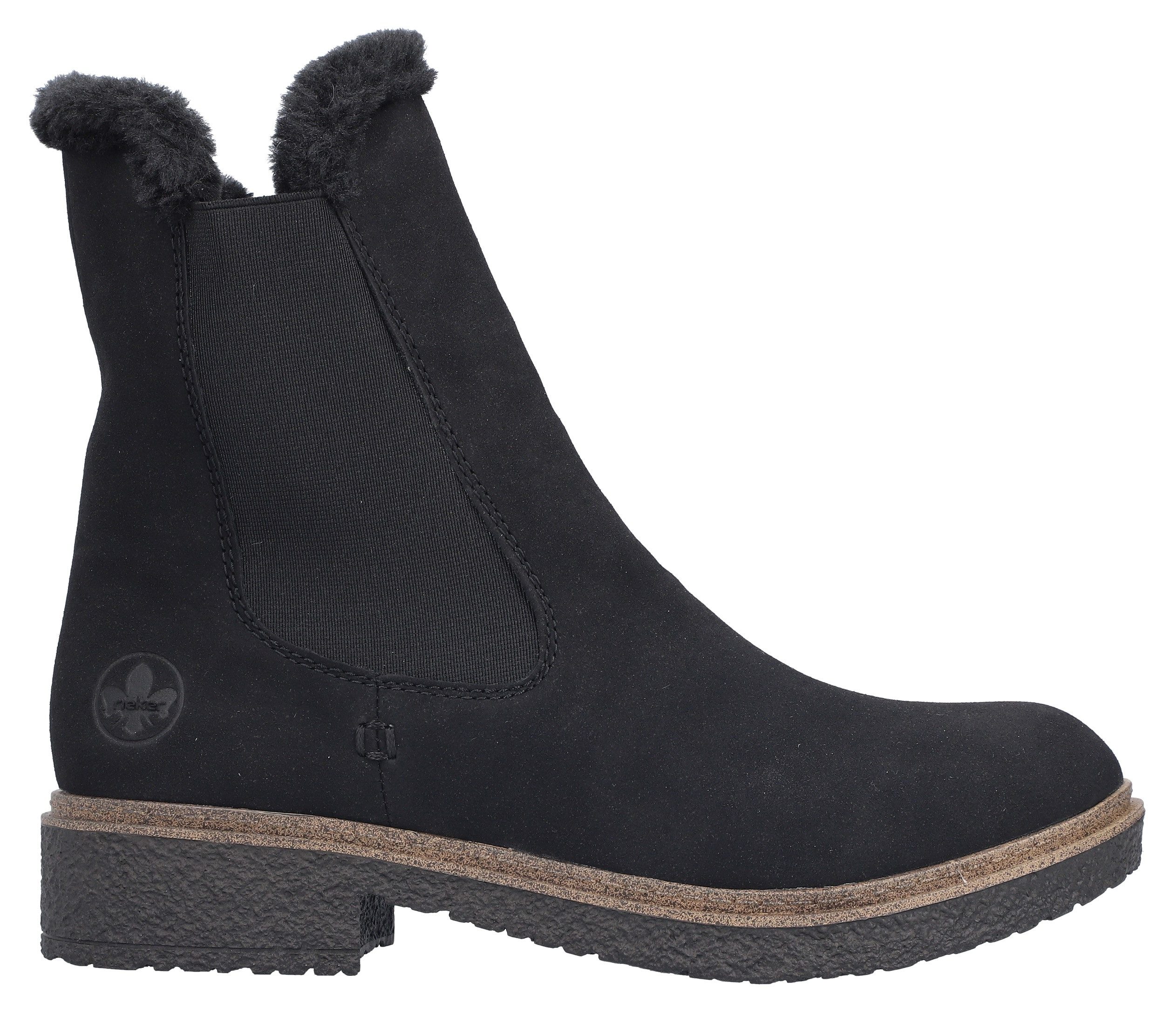 Rieker Winterboots Chelseaboots, Winterstiefelette, Blockabsatz, mit Innenreißverschluss