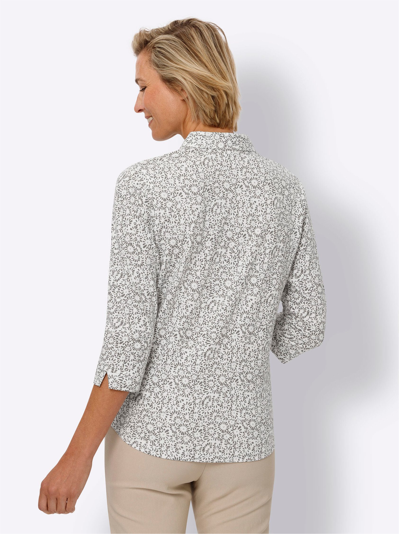 Sieh an! Klassische Bluse Druckbluse . günstig online kaufen