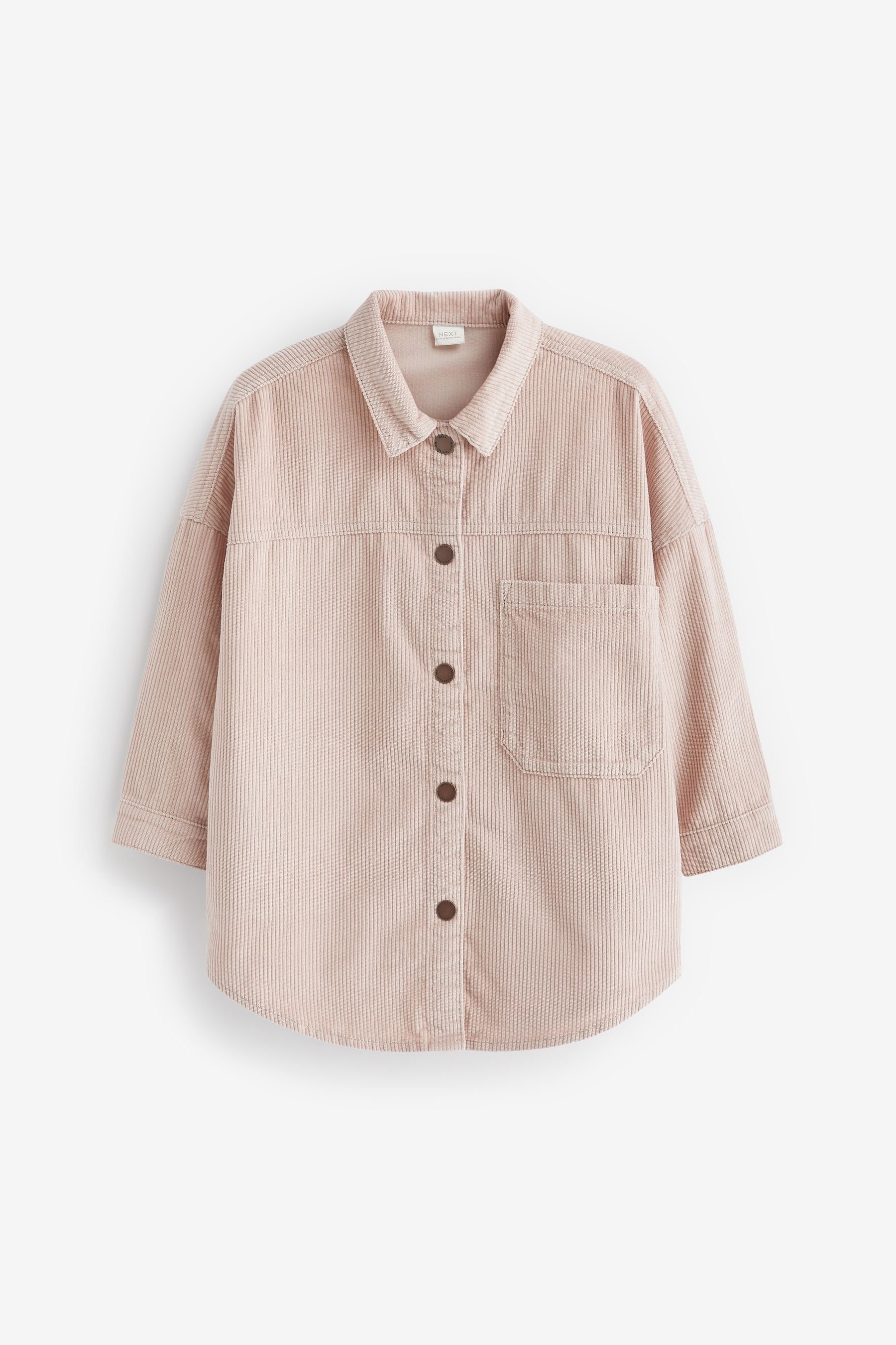 Next Outdoorhemd Oversize-Hemdjacke (1-tlg) Pink Corduroy