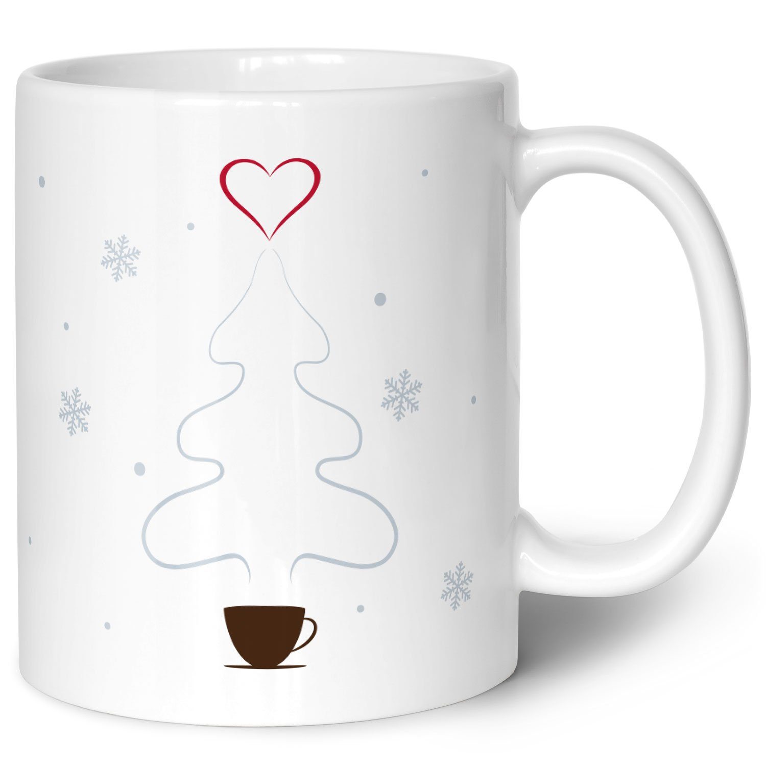 GRAVURZEILE Tasse Bedruckte Tasse - Geschenke für Frauen & Männer zu Weihnachten, Keramik, Es wird Zeit den Kaffee durch Glühwein zu ersetzen - Weiß