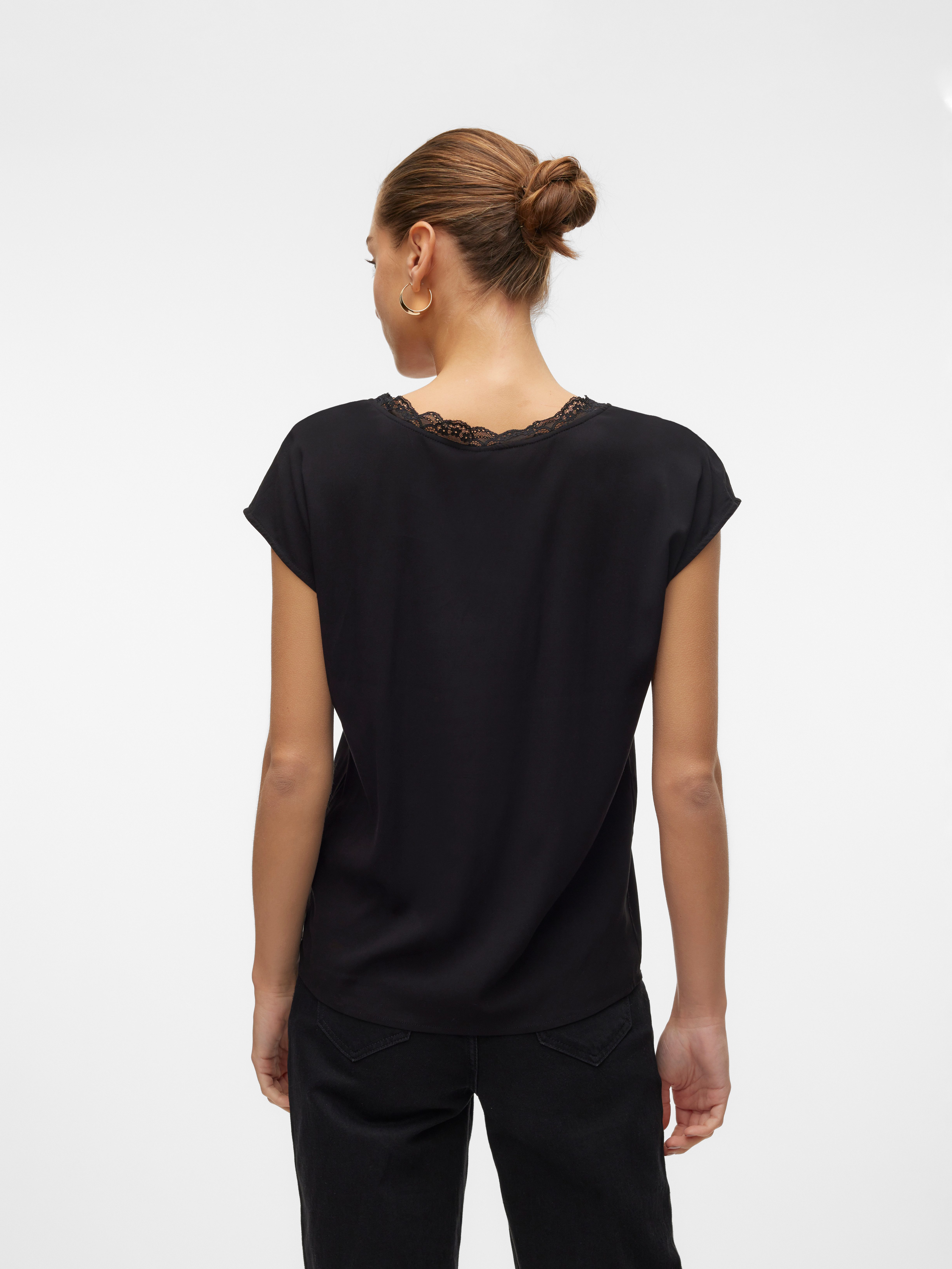Vero Moda Blusentop VMBELLA SL LACE TOP WVN GA NOOS Viskosemischung