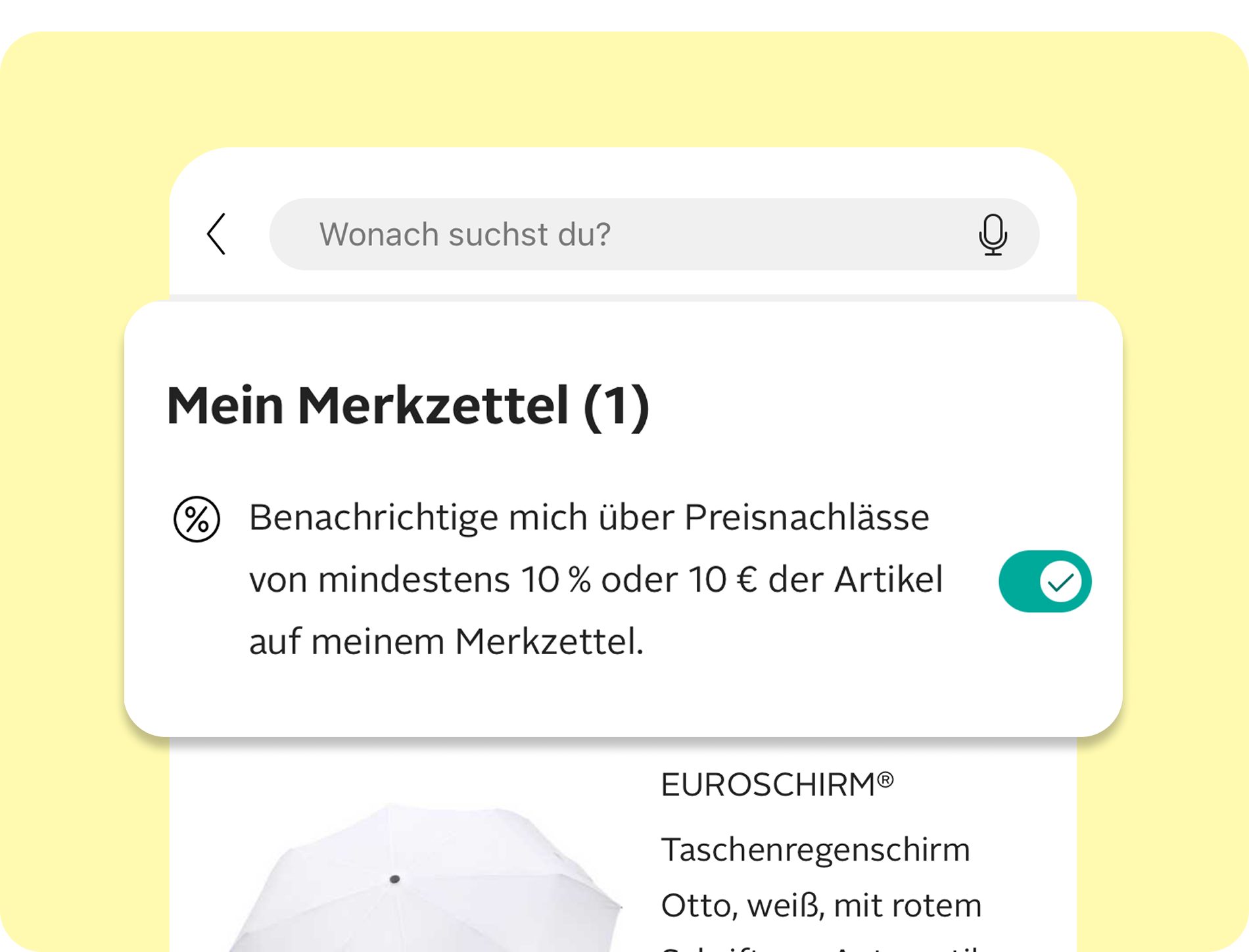 OTTO-App: Preisalarm. Verpasse keine Preissenkungen für dein Lieblingsprodukte mehr