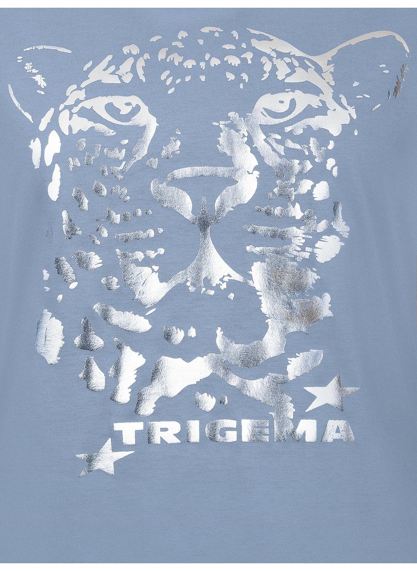 Trigema T-Shirt mit Leo-Print schimmerndem T-Shirt TRIGEMA